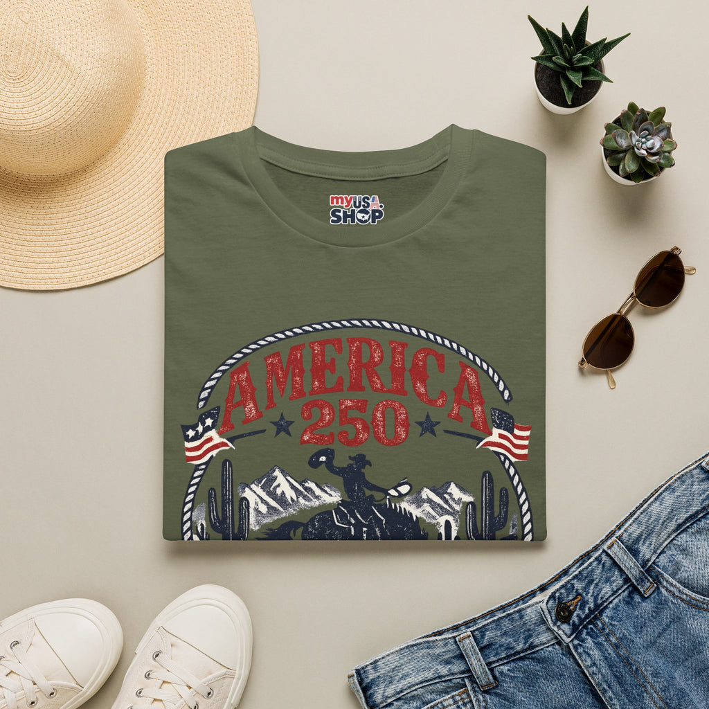 America 250 Utah State Shirt — Retro Rodeo Freedom Graphic Tee