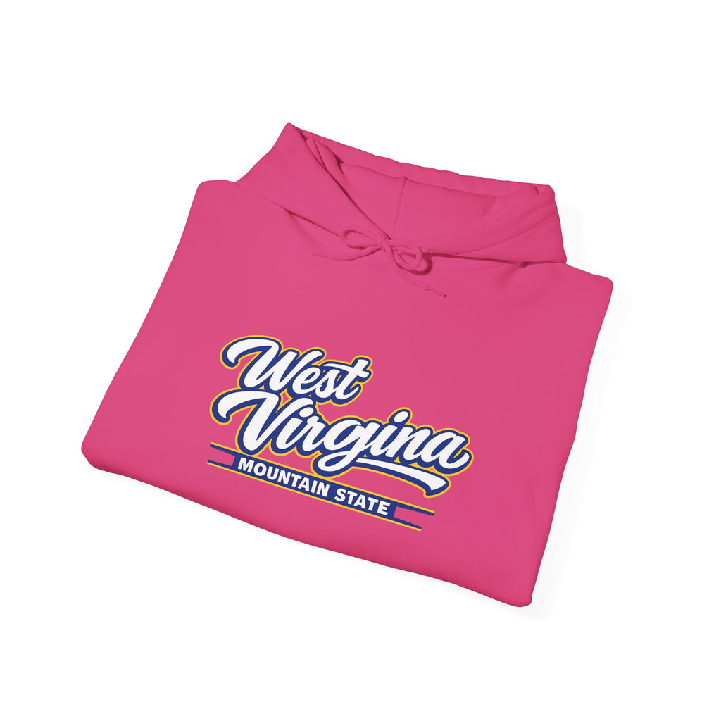 West Virginia Mountain State Heavy Blend Hooded Sweatshirt