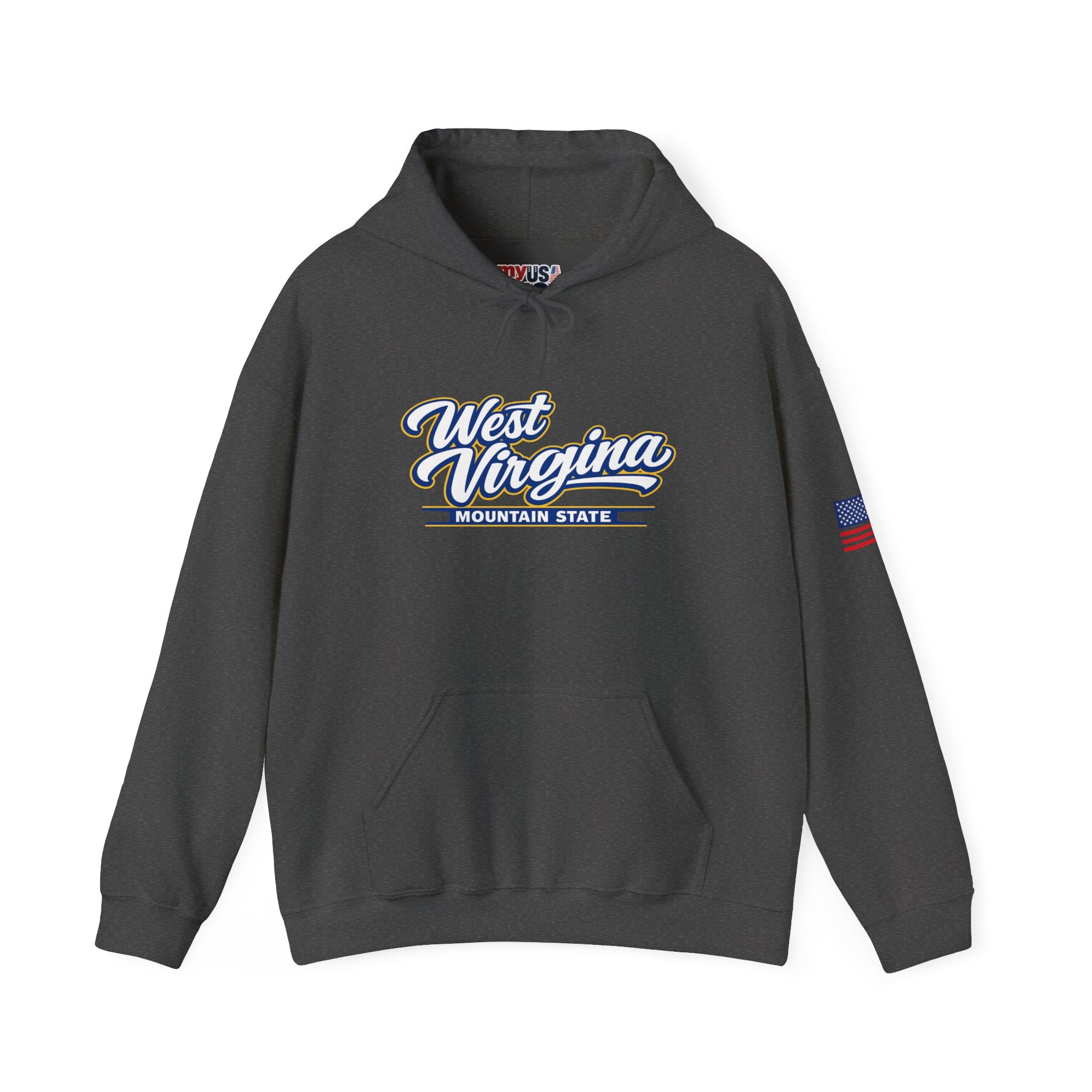 West Virginia Mountain State Heavy Blend Hooded Sweatshirt