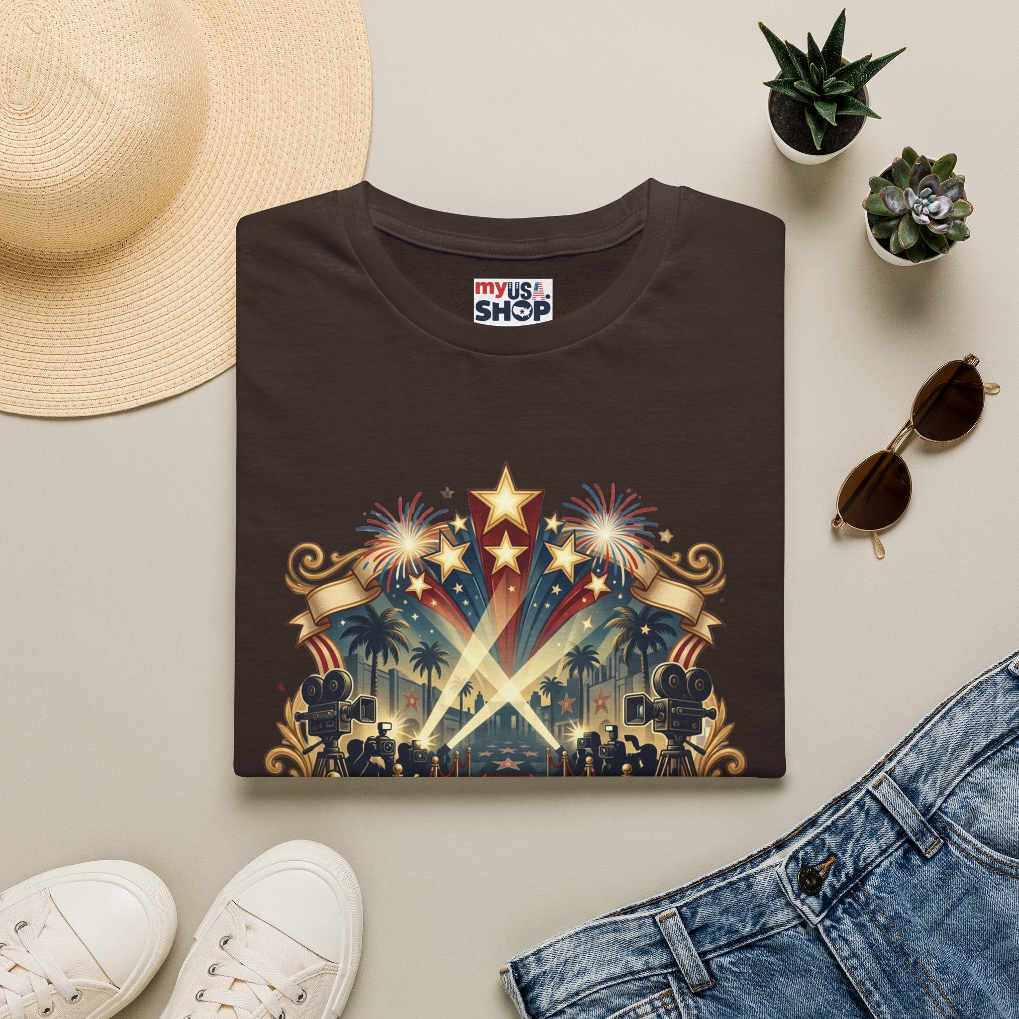 Stars of Freedom T‑Shirt — America 250 Patriotic Celebration Tee Pop Culture