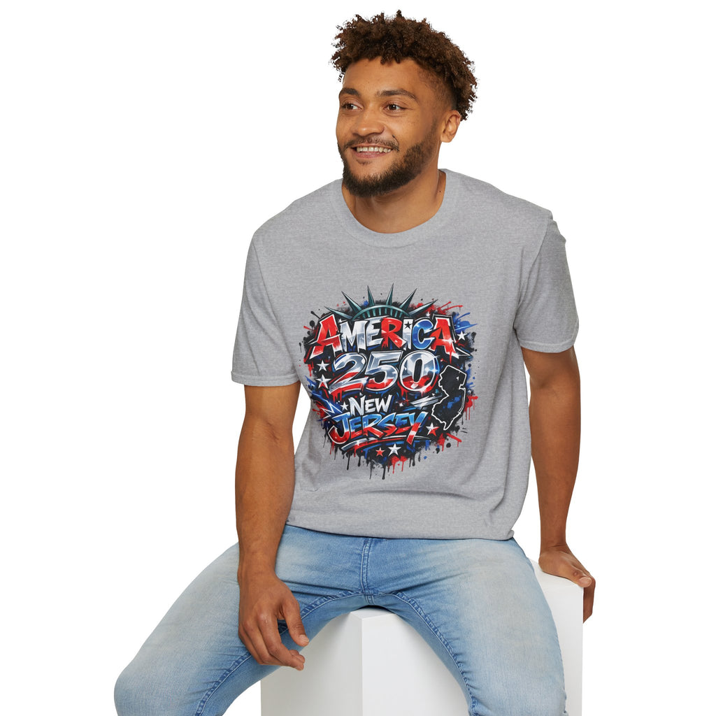 America 250 T-Shirt — New Jersey Patriotic USA 250th Anniversary Graphic Tee