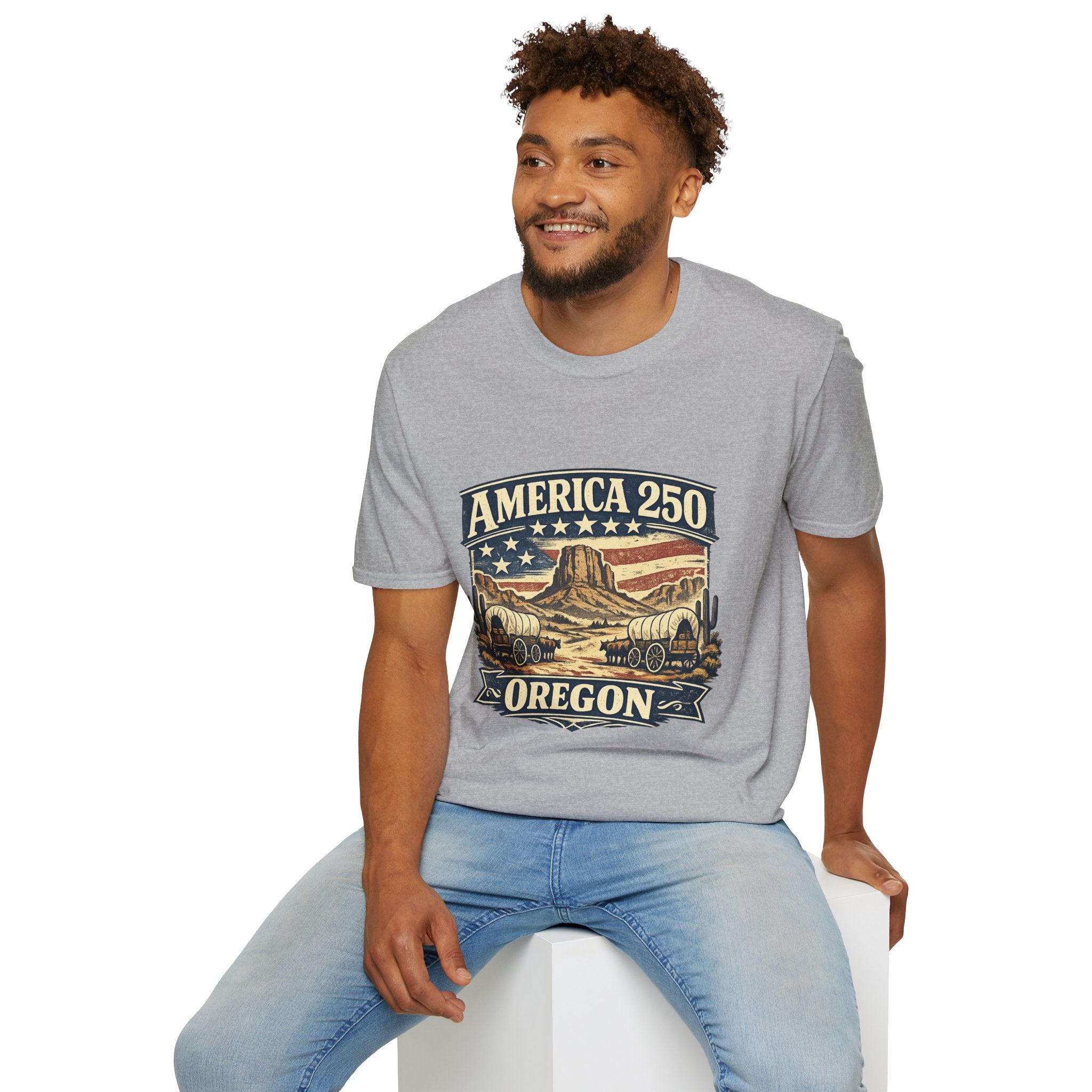 America 250 Shirt — Oregon Western Pioneer Trail Graphic Tee
