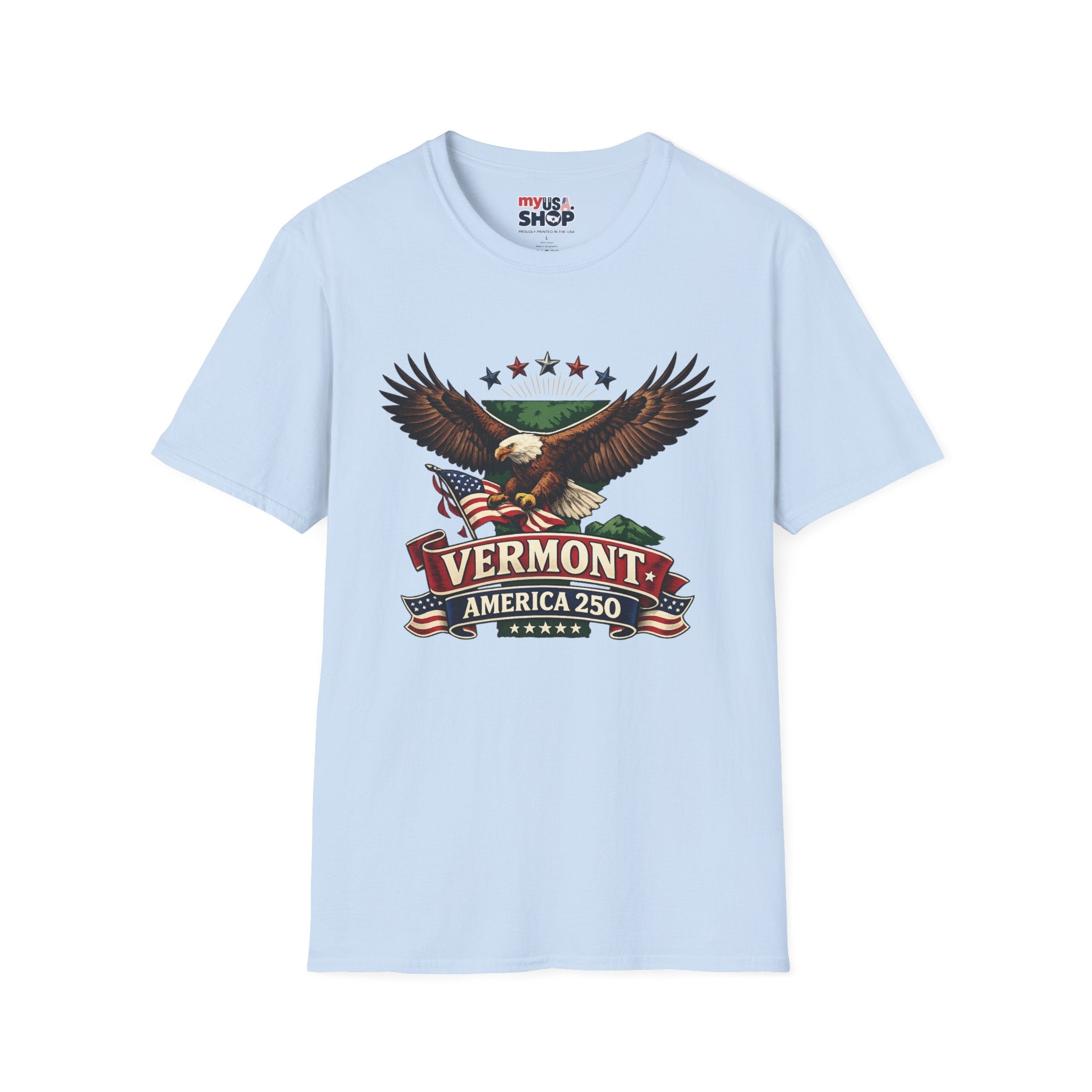 America 250 – Vermont Eagle Heritage Vintage Tee Design