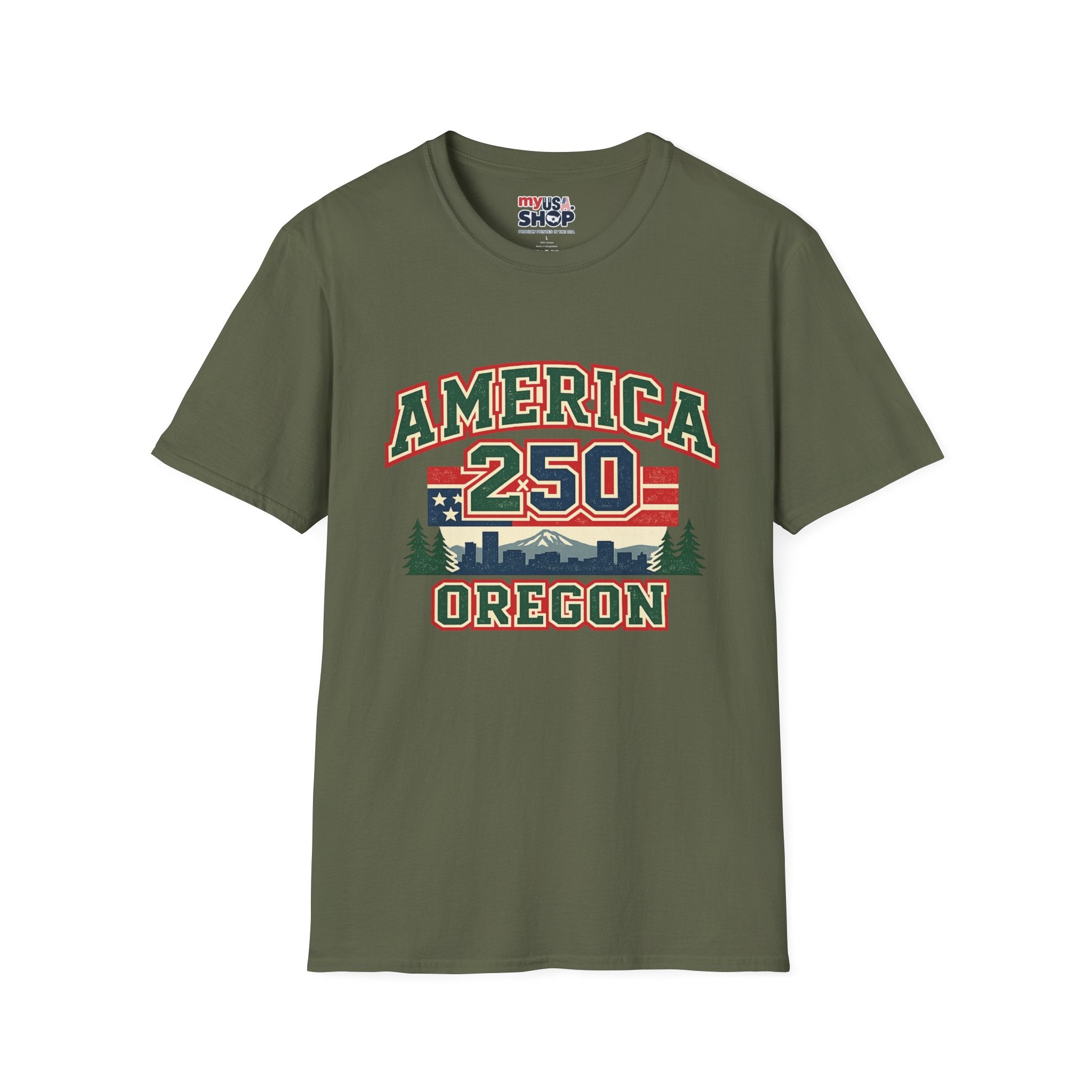 America 250 Shirt — Oregon Retro Collegiate Northwest Graphic Tee