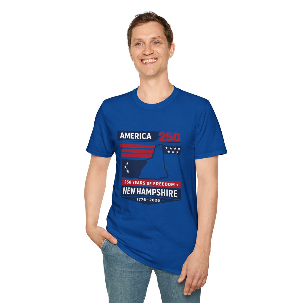 America 250 x New Hampshire Map
