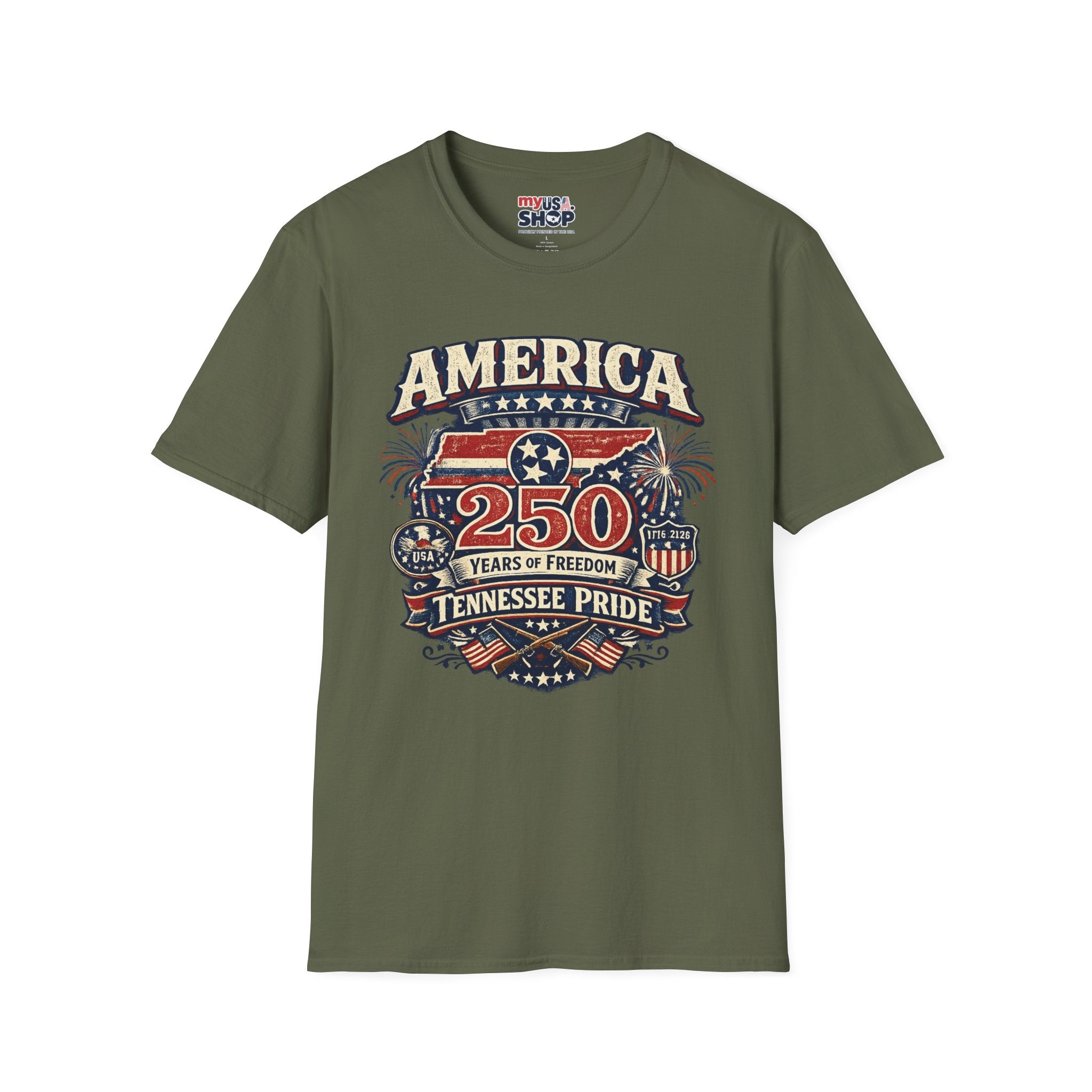 America 250 Tennessee Pride Shirt — 250 Years of Freedom Graphic Tee