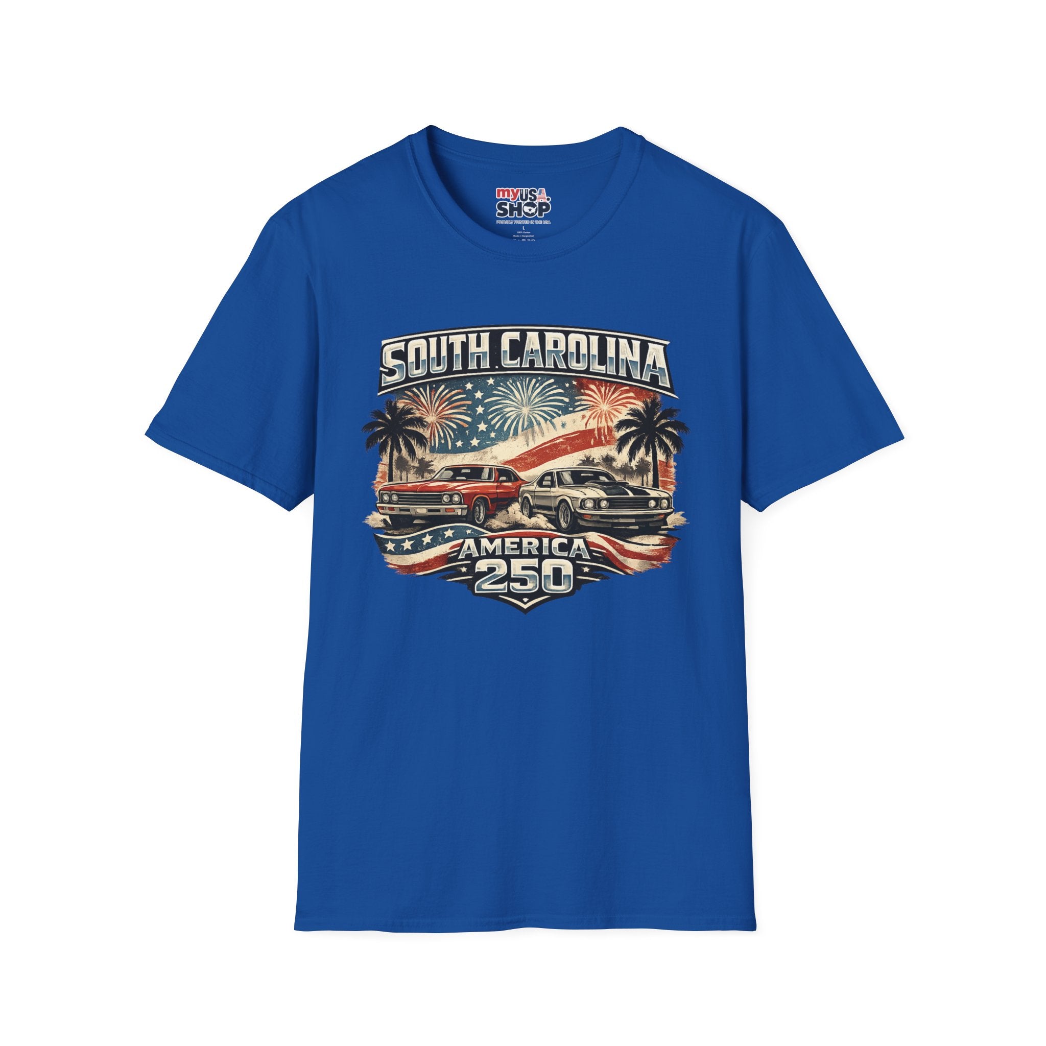 America 250 South Carolina Retro Fireworks T-Shirt