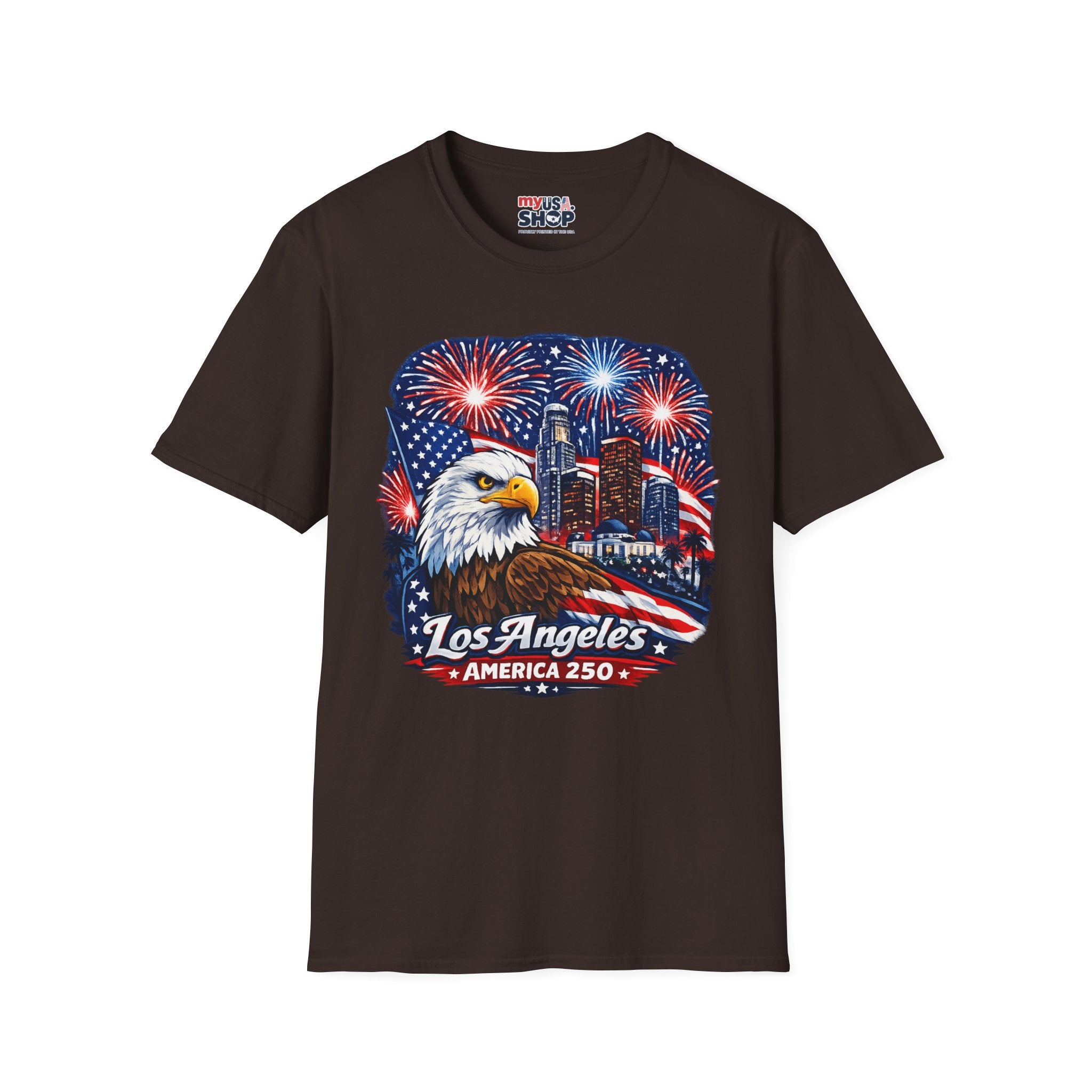 America 250 Freedom Lights Over Los Angeles California Tee
