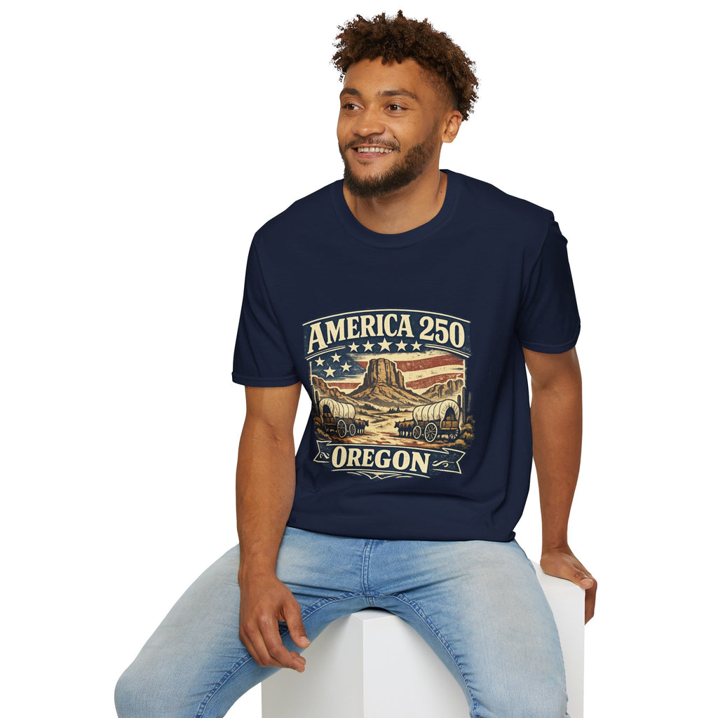 America 250 Shirt — Oregon Western Pioneer Trail Graphic Tee