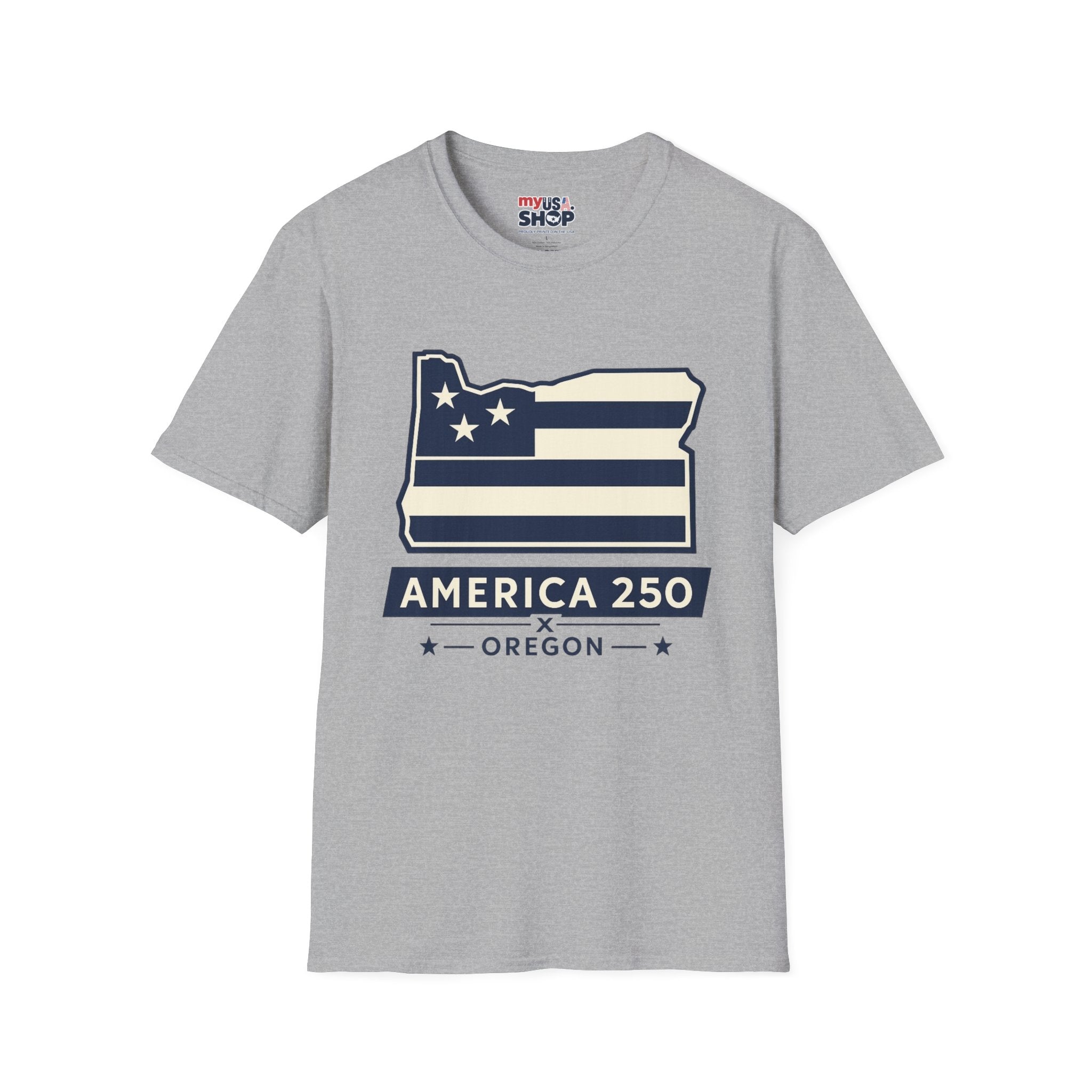 America 250 Oregon Shirt — Minimal Oregon State Flag Graphic Tee