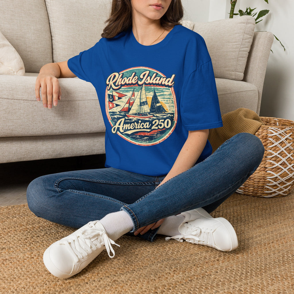 Rhode Island America 250 Shirt — Vintage Sailing Regatta Graphic Tee