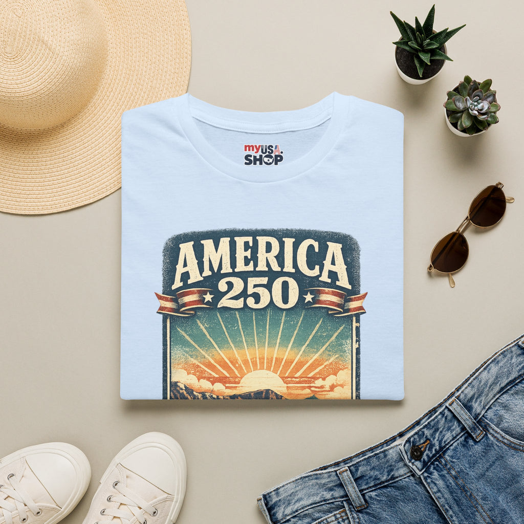 Oregon America 250 Shirt — Crater Lake Sunset Vintage Tee