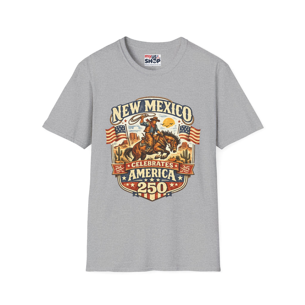 America 250 New Mexico Cowboy Rodeo T-Shirt — Vintage Western Tee