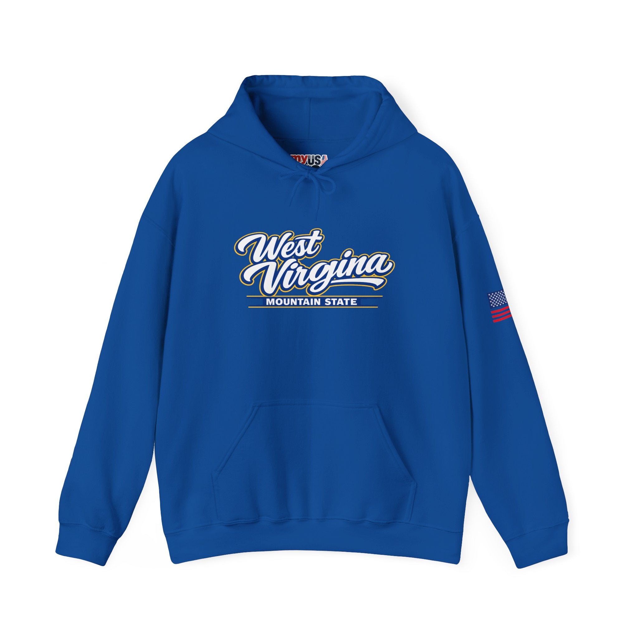 West Virginia Mountain State Heavy Blend Hooded Sweatshirt
