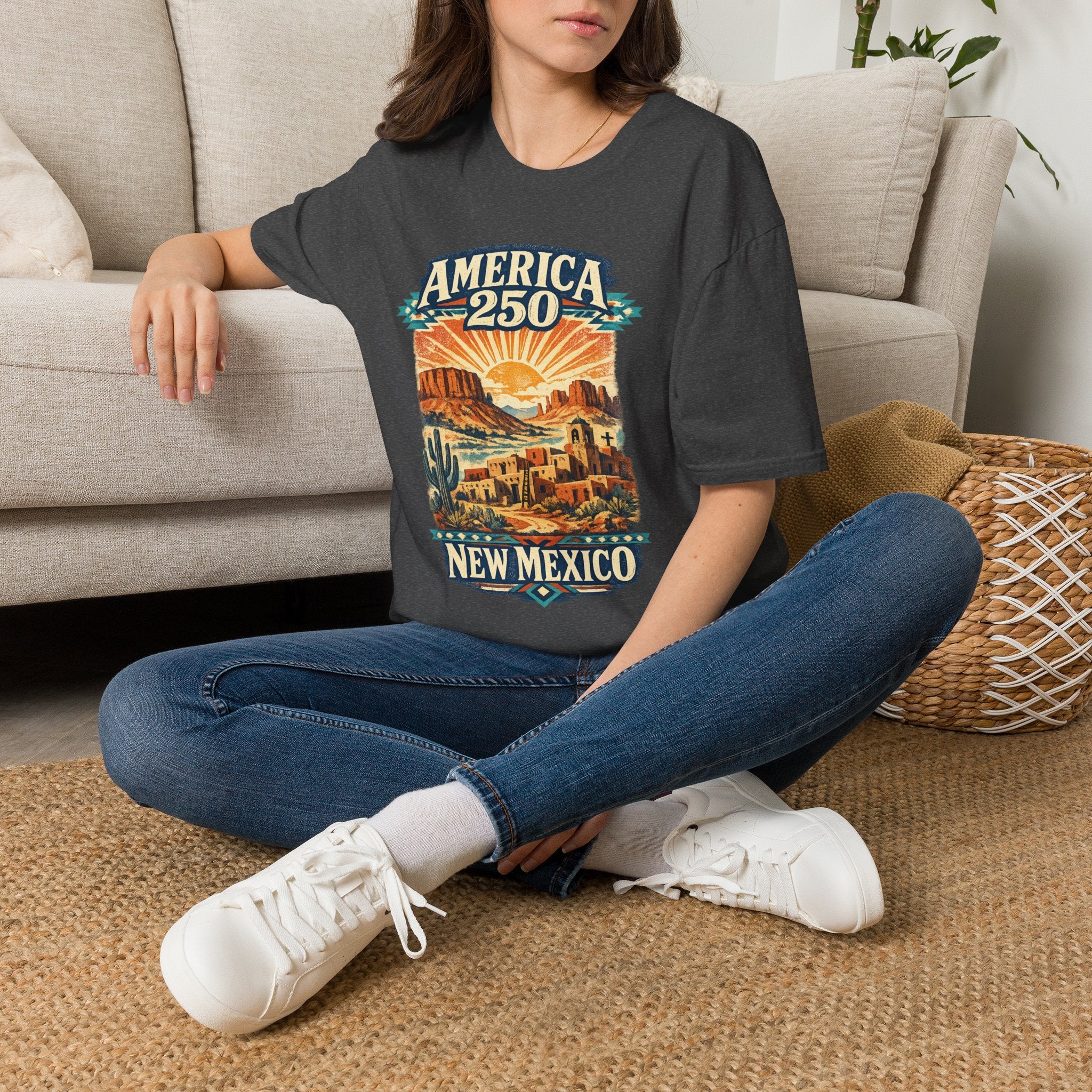 America 250 x New Mexico — Vintage Desert Sunset