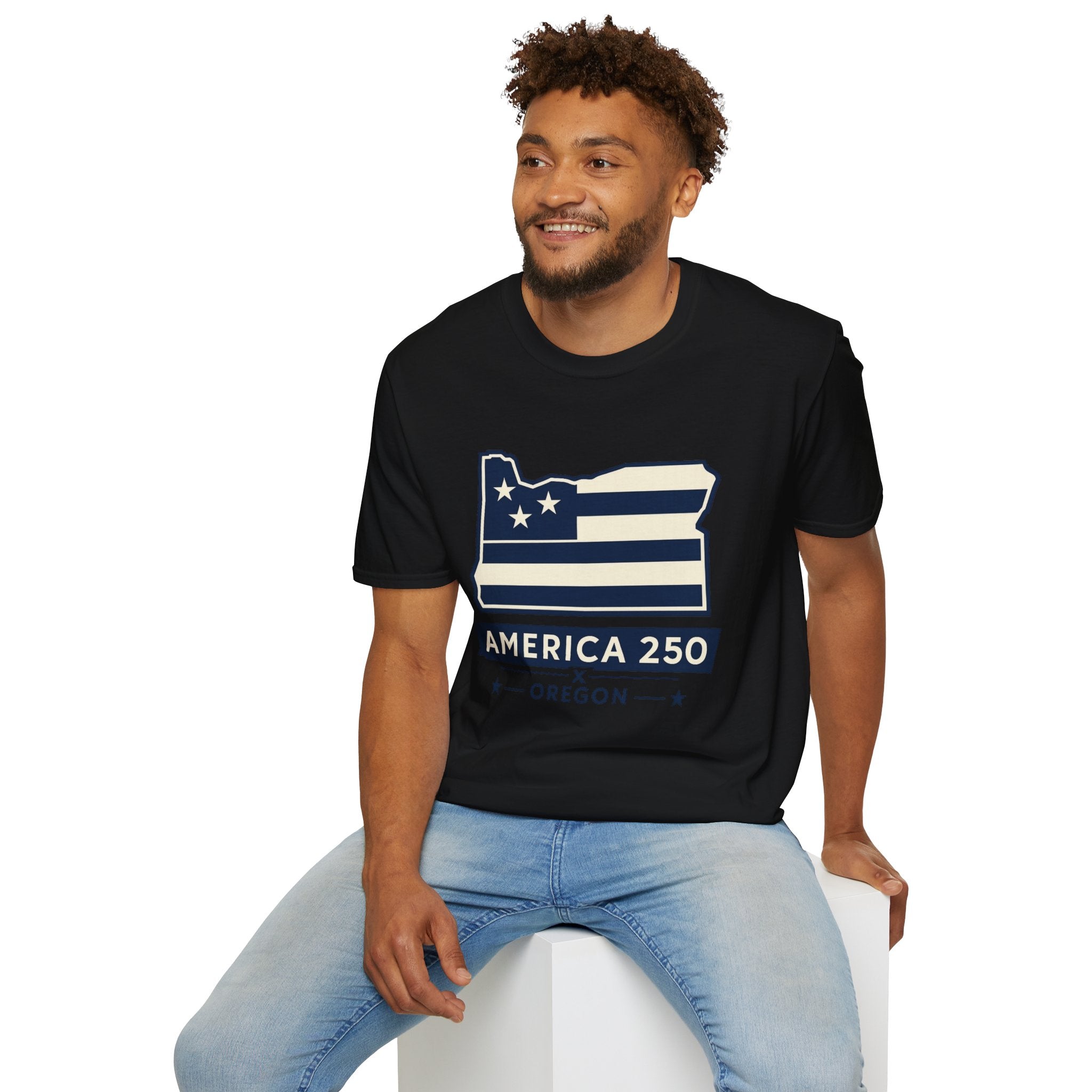 America 250 Oregon Shirt — Minimal Oregon State Flag Graphic Tee