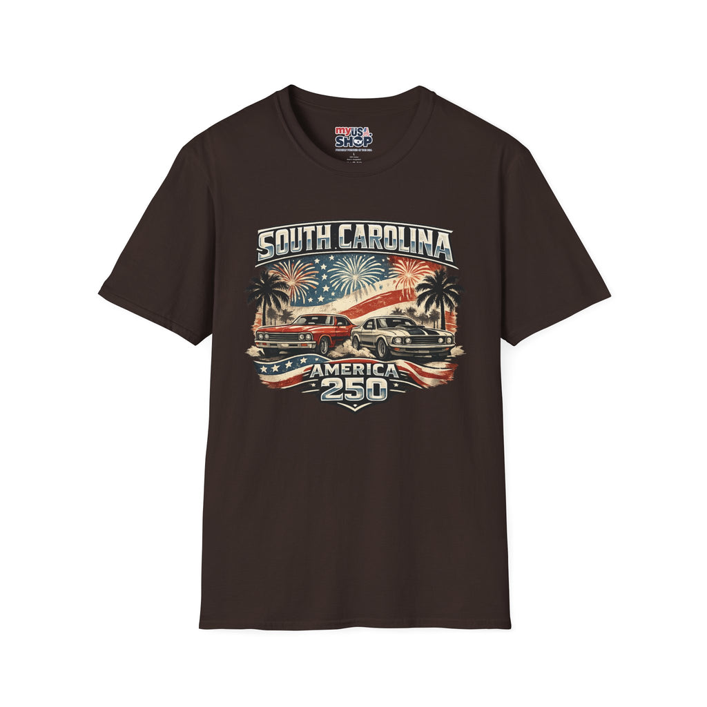 America 250 South Carolina Retro Fireworks T-Shirt
