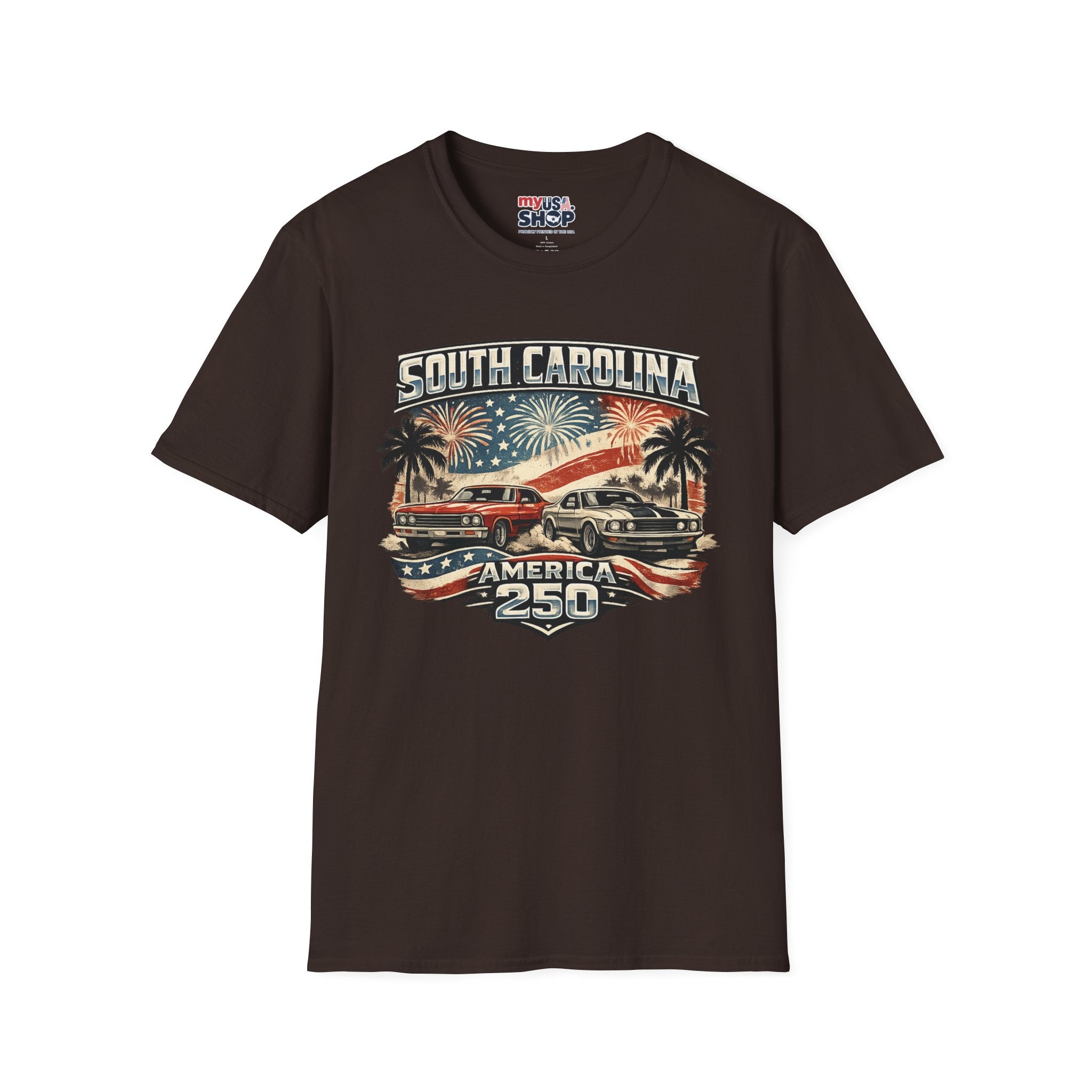 America 250 South Carolina Retro Fireworks T-Shirt
