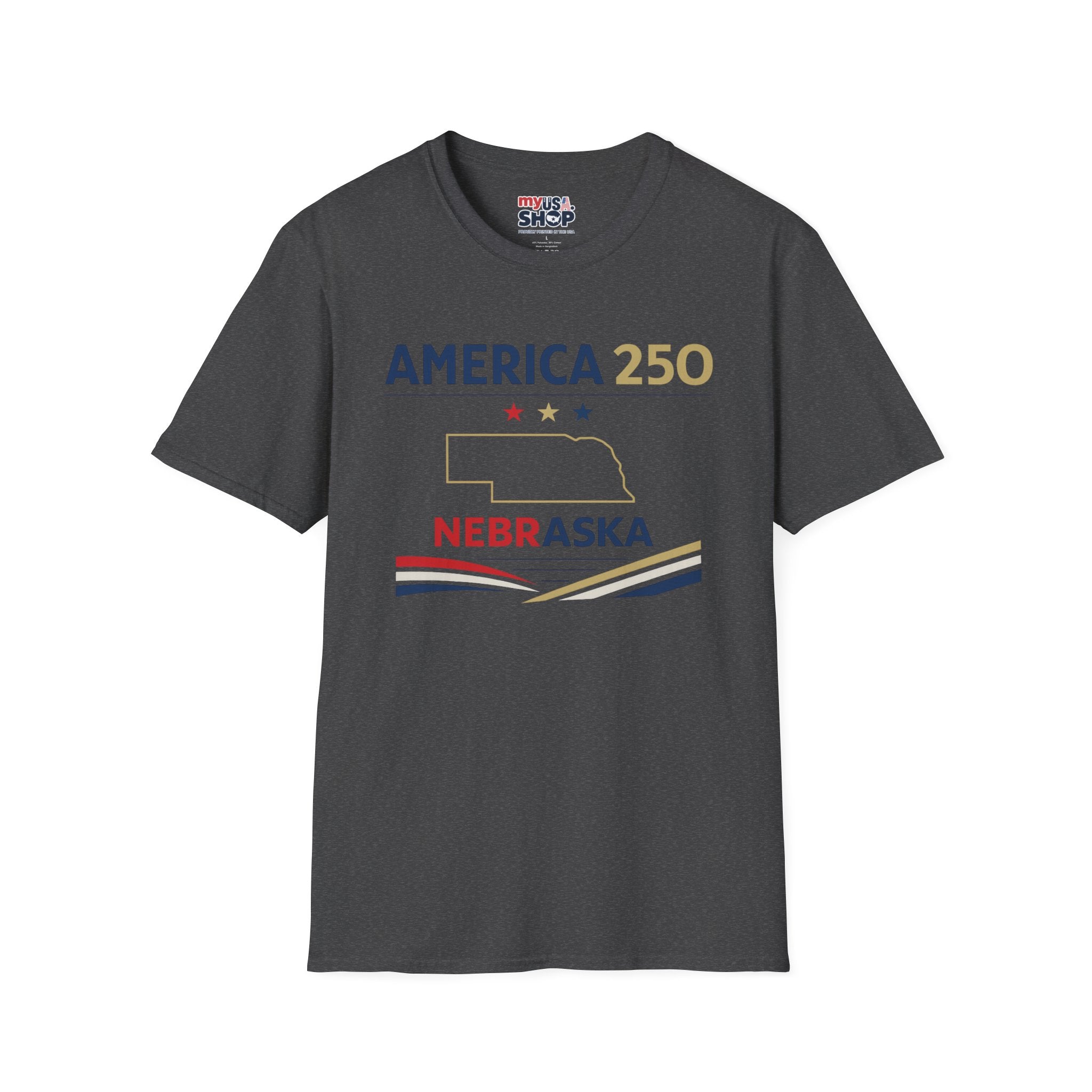America 250 Nebraska T-Shirt — Patriotic State Pride Tee
