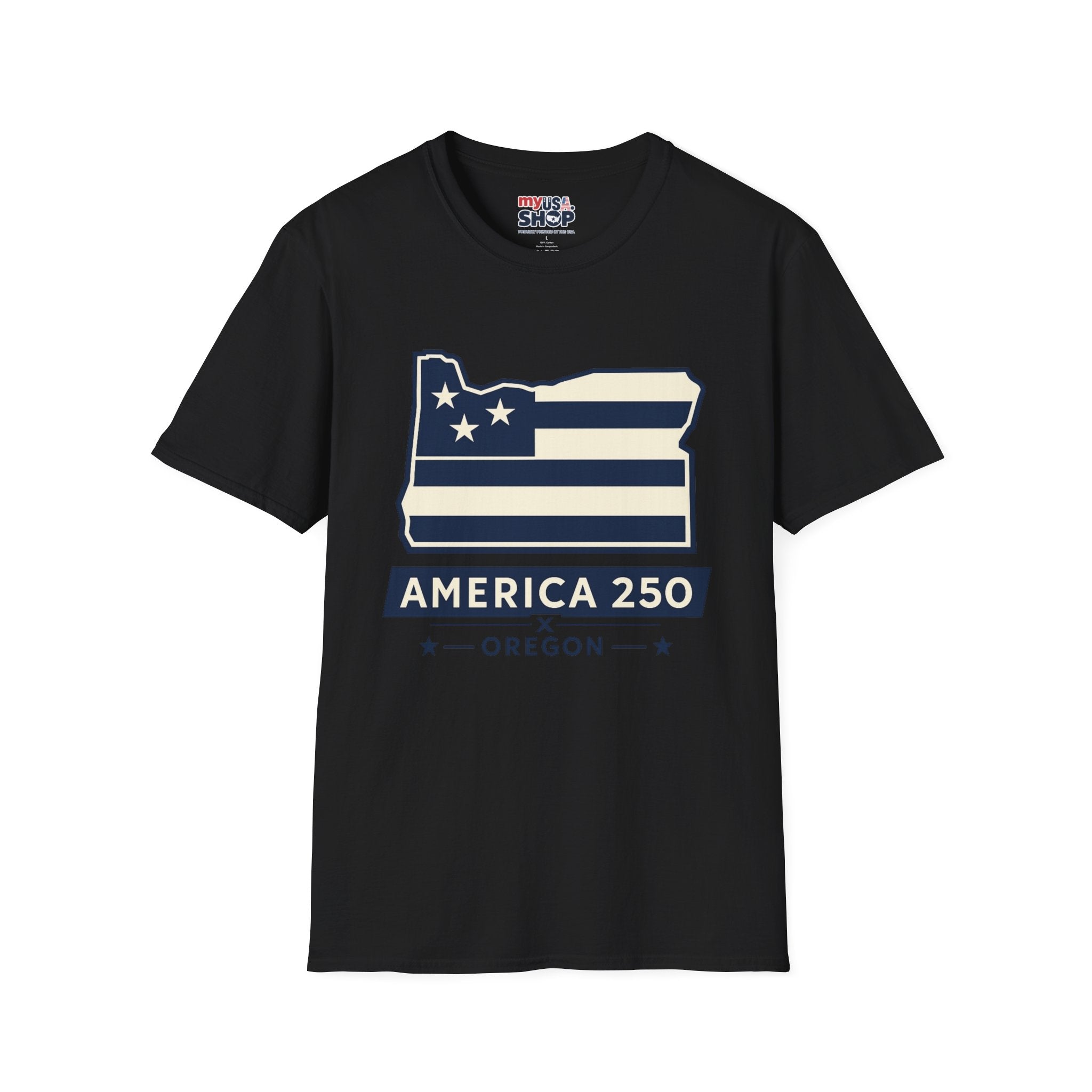America 250 Oregon Shirt — Minimal Oregon State Flag Graphic Tee