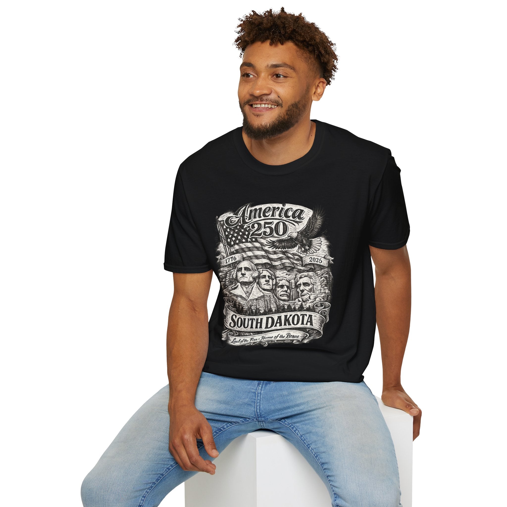 America 250 South Dakota T-Shirt — Mount Rushmore Patriotic Anniversary Graphic Tee