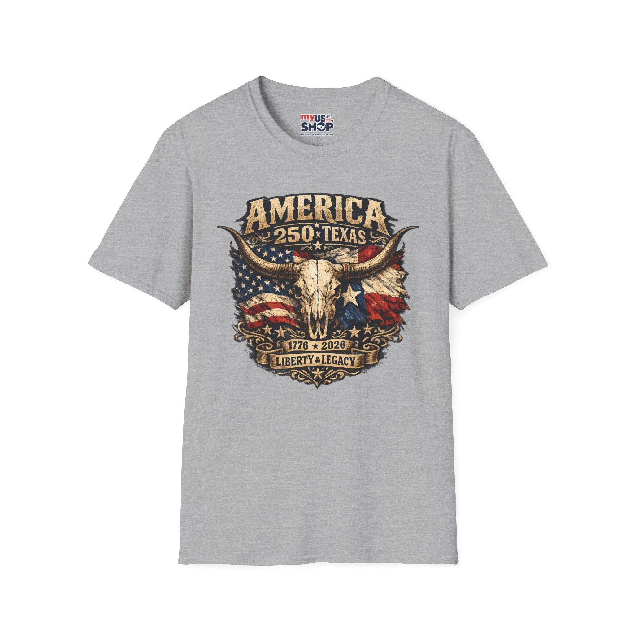 America 250 Texas Shirt — Liberty & Legacy Western Graphic Tee