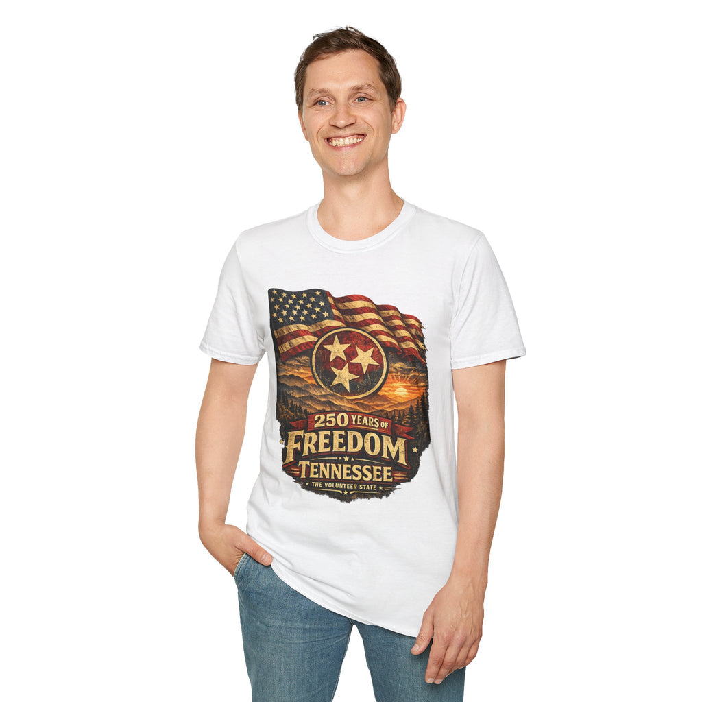 America 250 Tennessee T-Shirt — 250 Years of Freedom Patriotic Graphic Tee