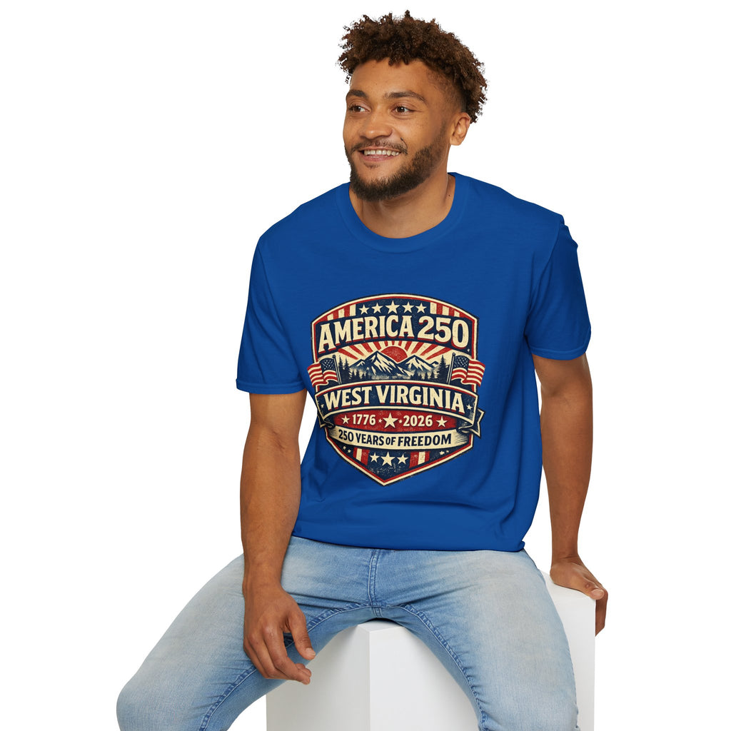 America 250 West Virginia T-Shirt — 250 Years of Freedom 1776–2026 Celebration Tee