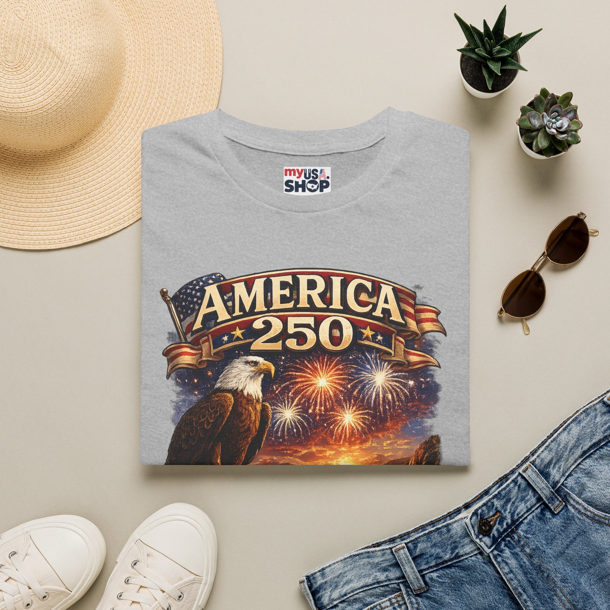 America 250 Eagle Fireworks T-Shirt