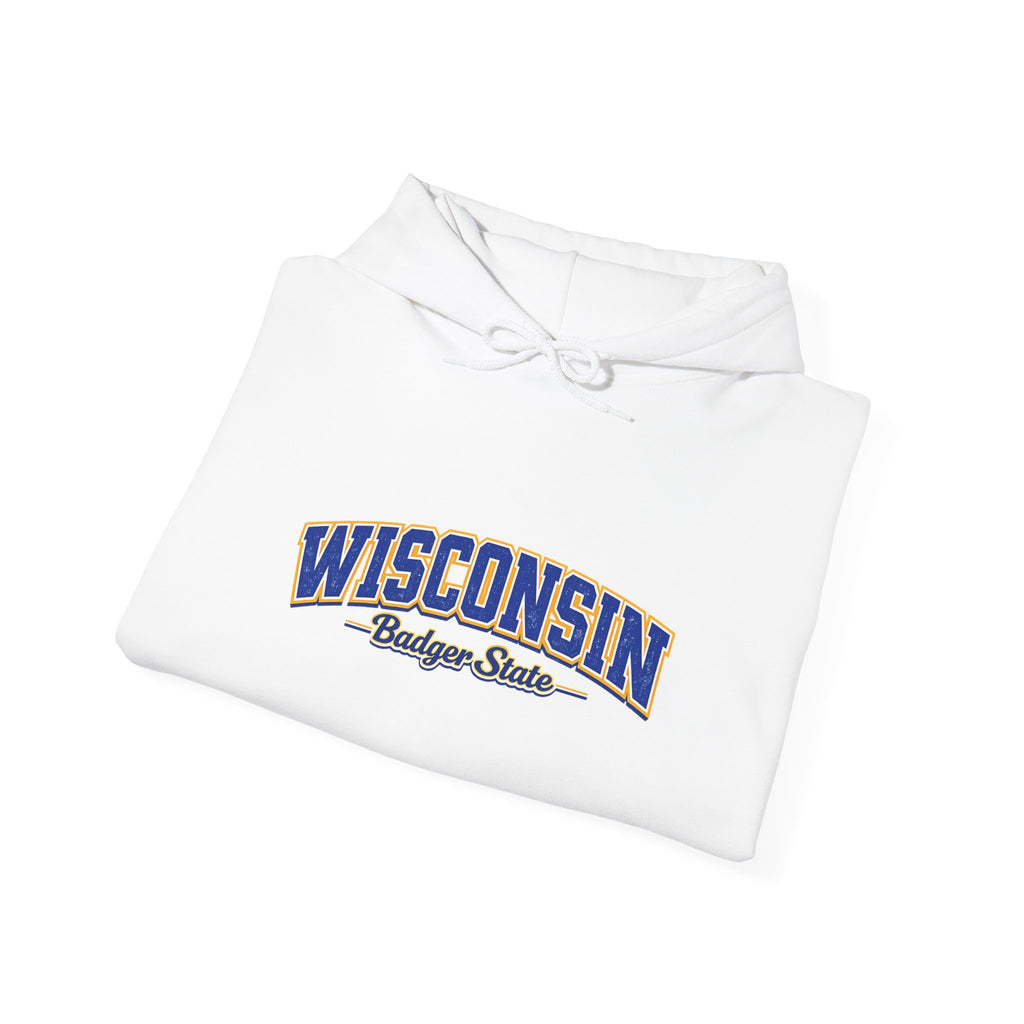 Wisconsin Badger State Heavy Blend Hooded Sweatshirt