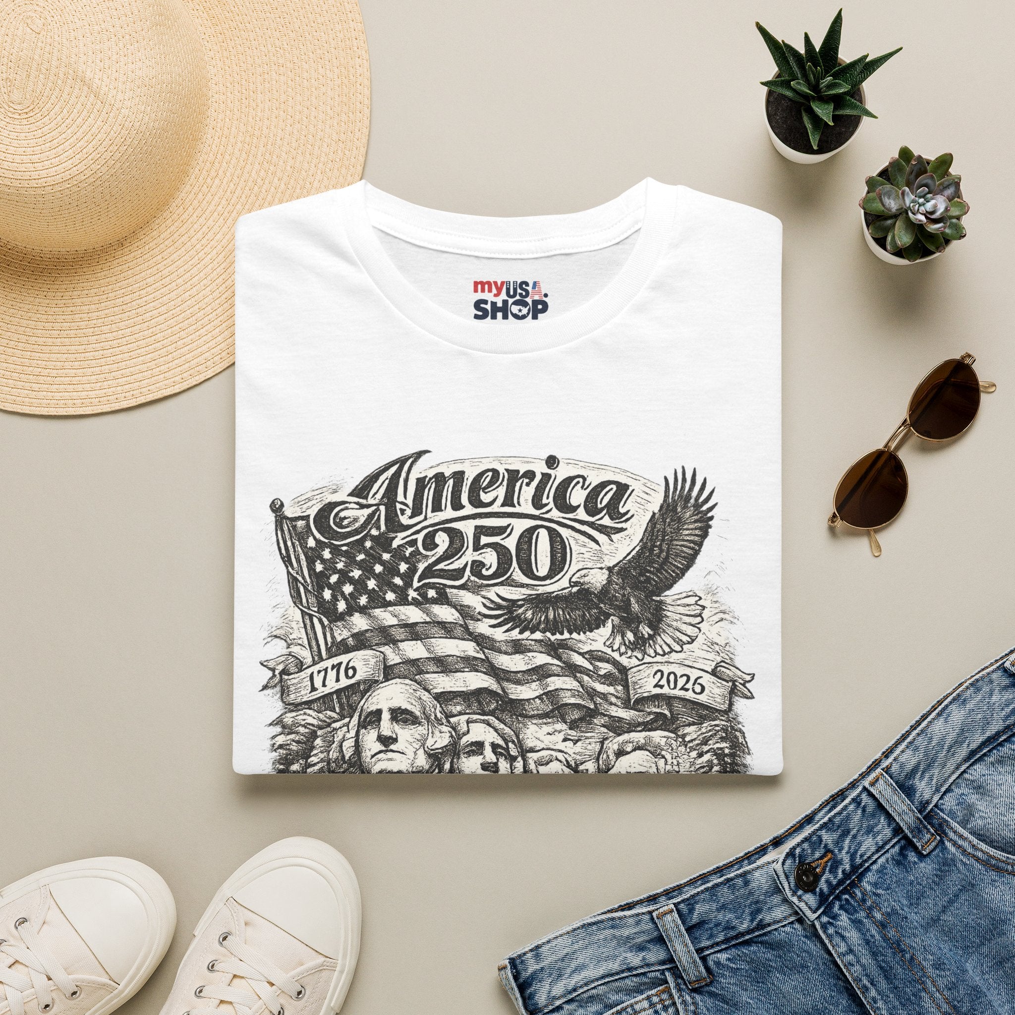 America 250 South Dakota T-Shirt — Mount Rushmore Patriotic Anniversary Graphic Tee