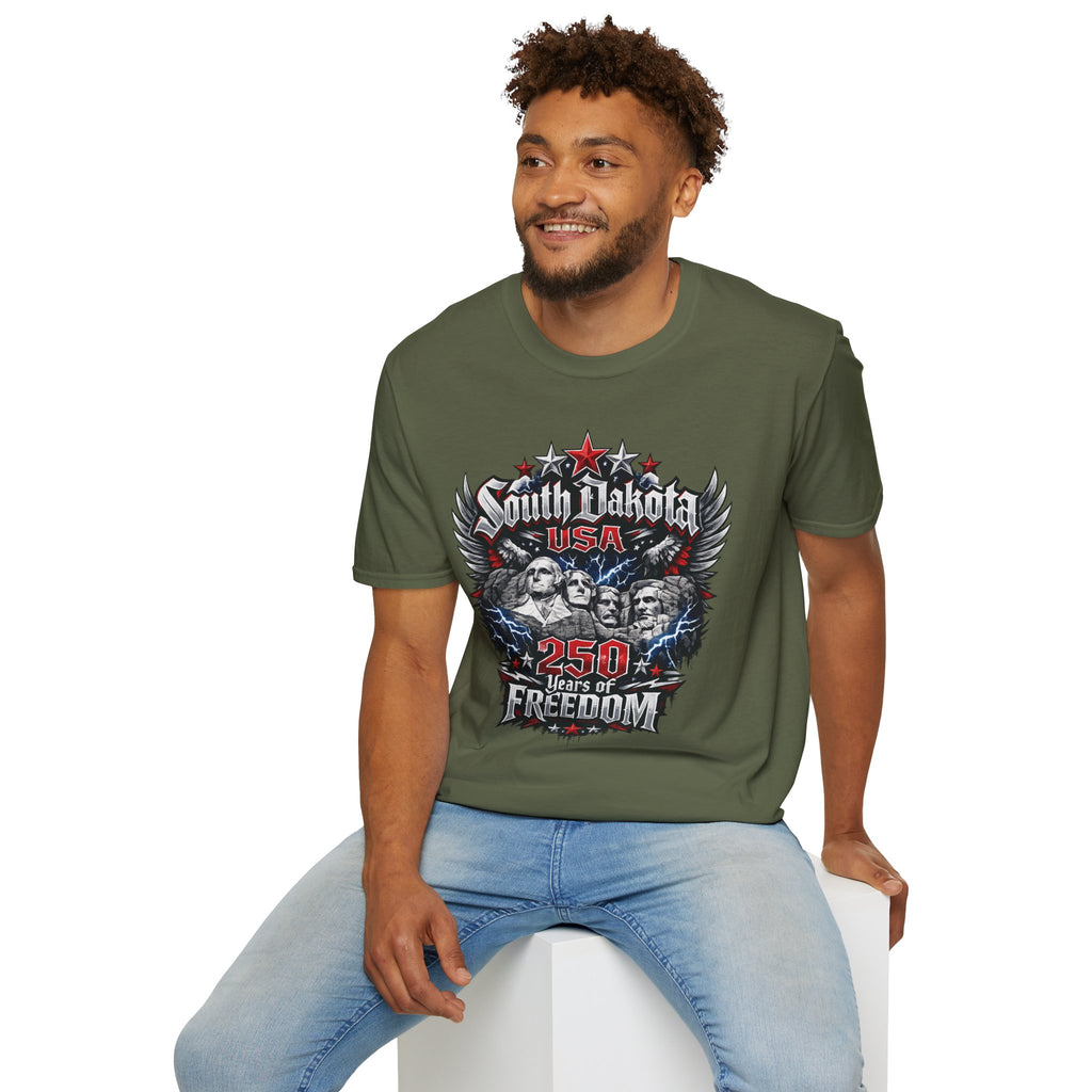 America 250 South Dakota Shirt — Freedom Anniversary Patriotic Graphic Tee