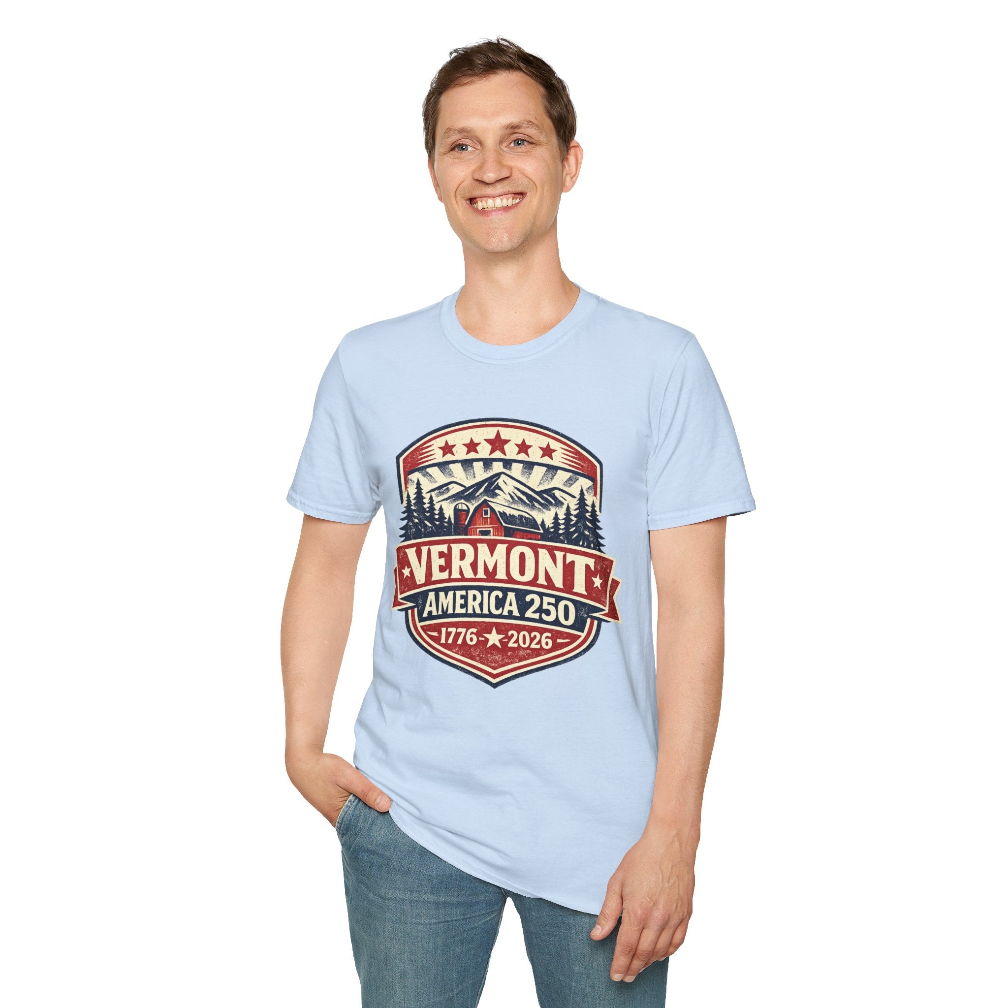 America 250 – Vermont 1776–2026 Mountain Heritage Vintage Tee Design