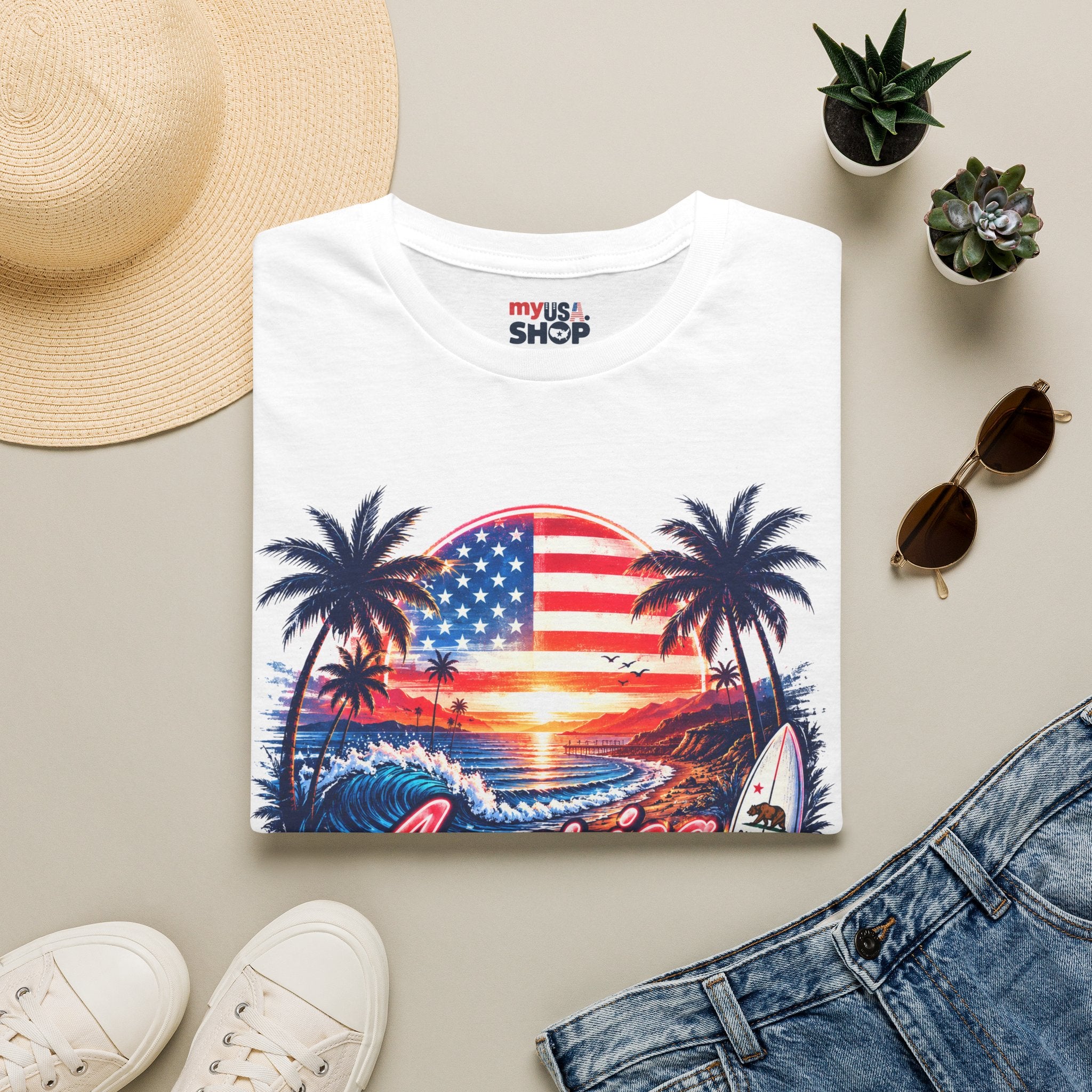 American 250 Sunset Surf T-Shirt