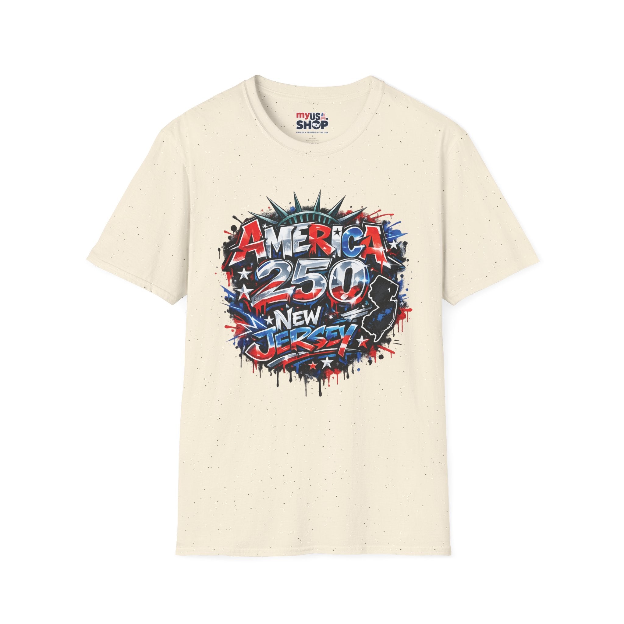America 250 T-Shirt — New Jersey Patriotic USA 250th Anniversary Graphic Tee