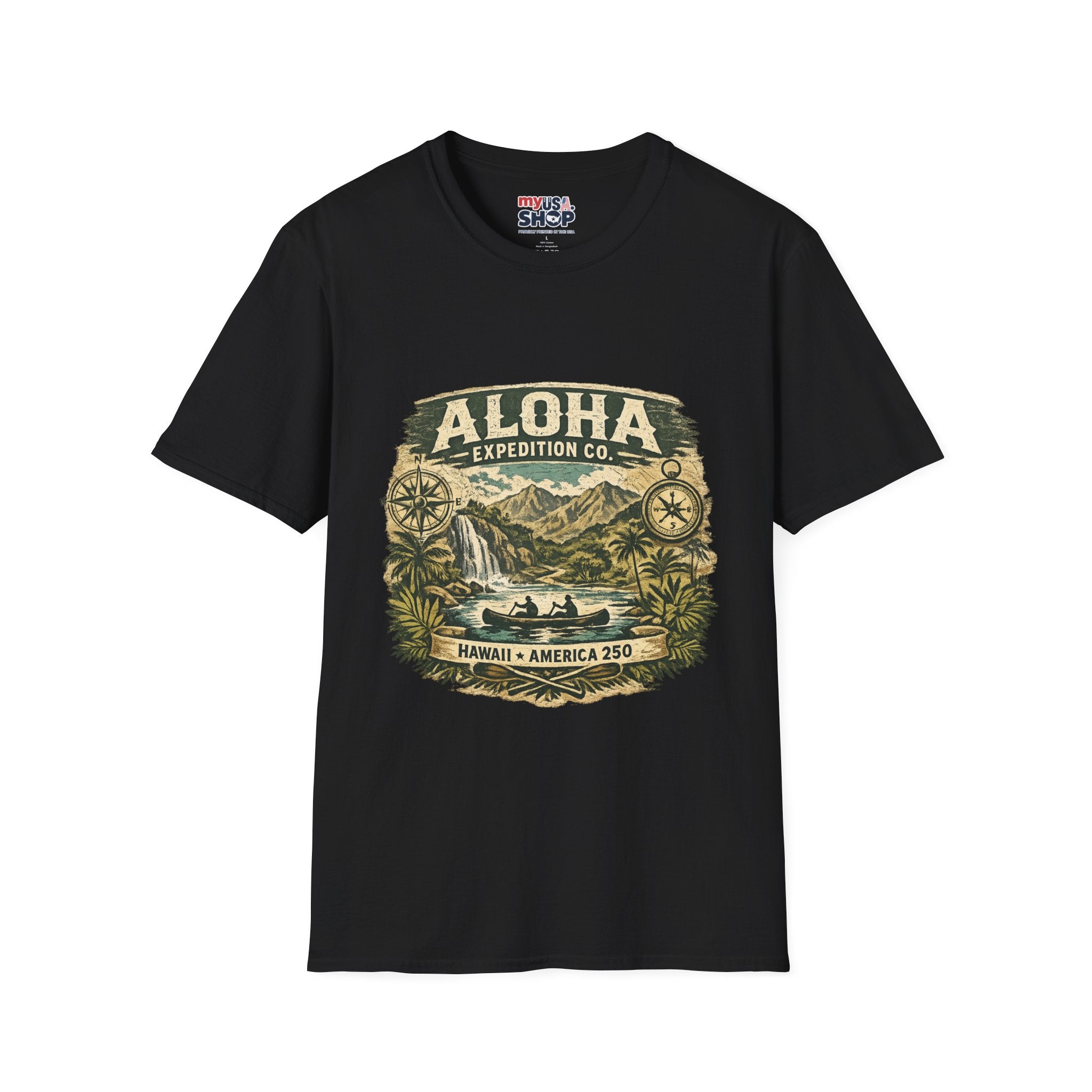 America 250 Hawaii Aloha Expedition T-Shirt — Vintage Hawaiian Adventure Tee