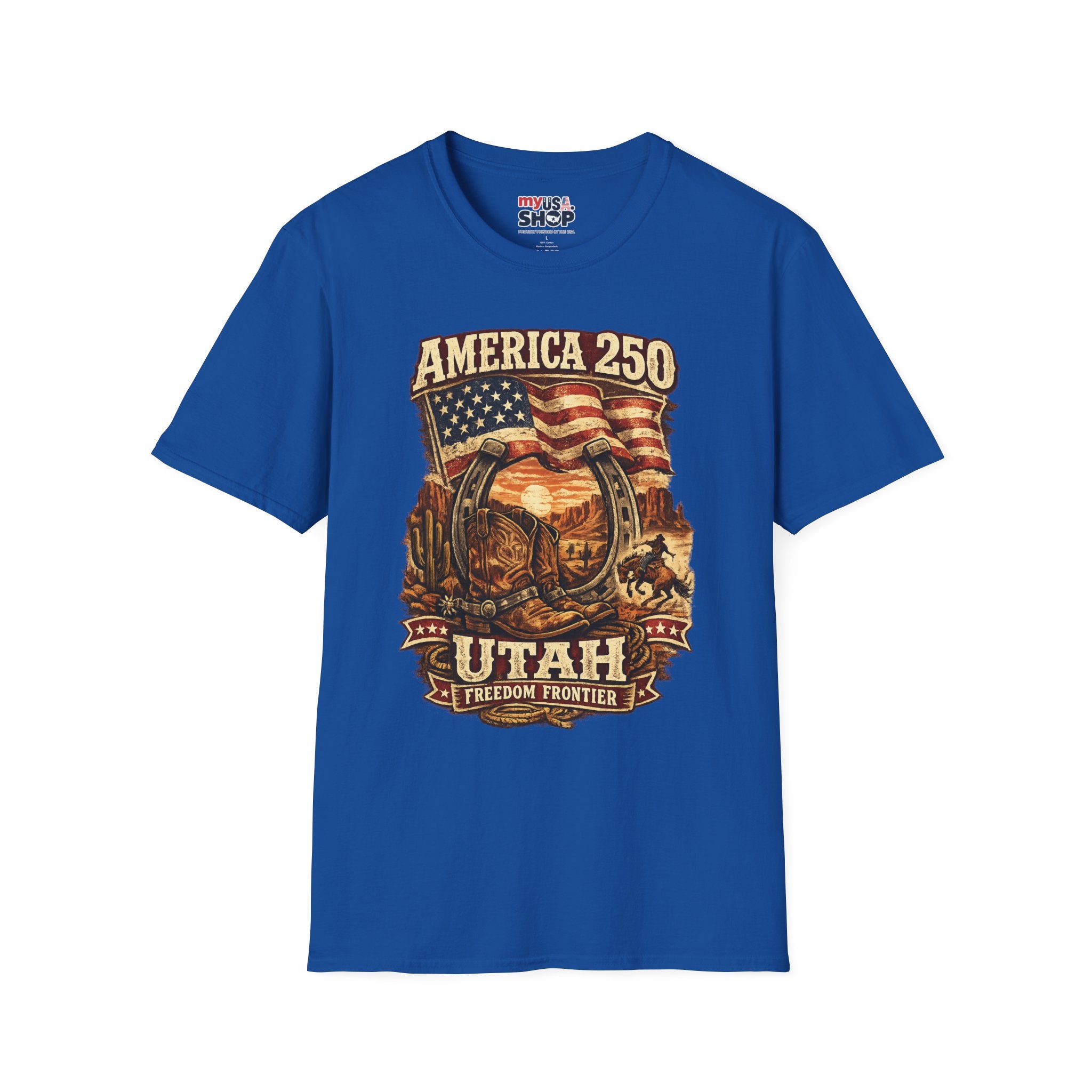 America 250 Utah T-Shirt — Freedom Frontier Western Graphic Tee