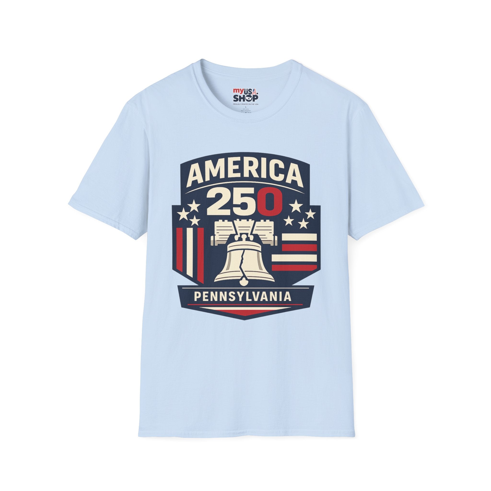 Pennsylvania America 250 Shirt — Modern Minimal Patriotic Badge Tee