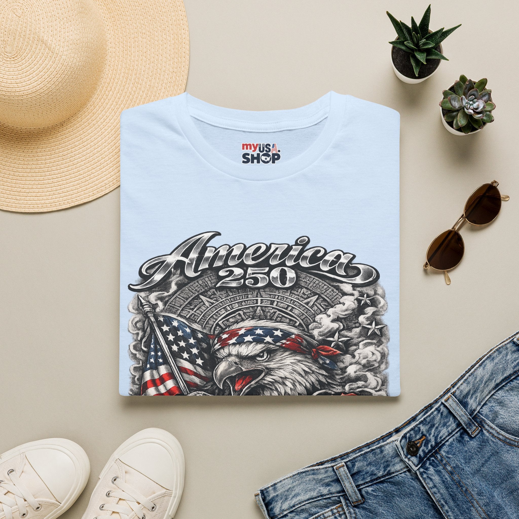 America 250 Eagle Flag — Born & Proud Patriotic