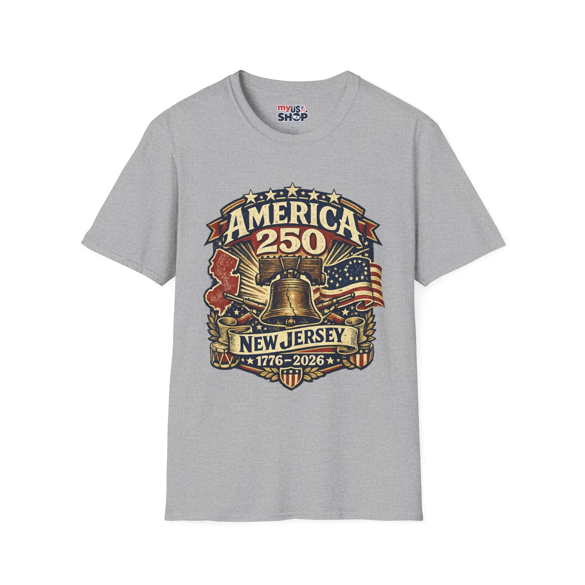 America 250 New Jersey Bicentennial Liberty Bell Tee