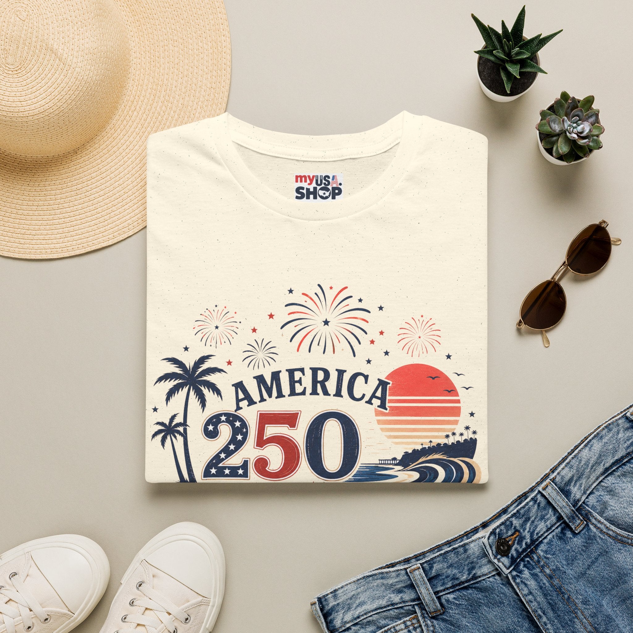 America 250 Orange County California Coastal Heritage T-Shirt