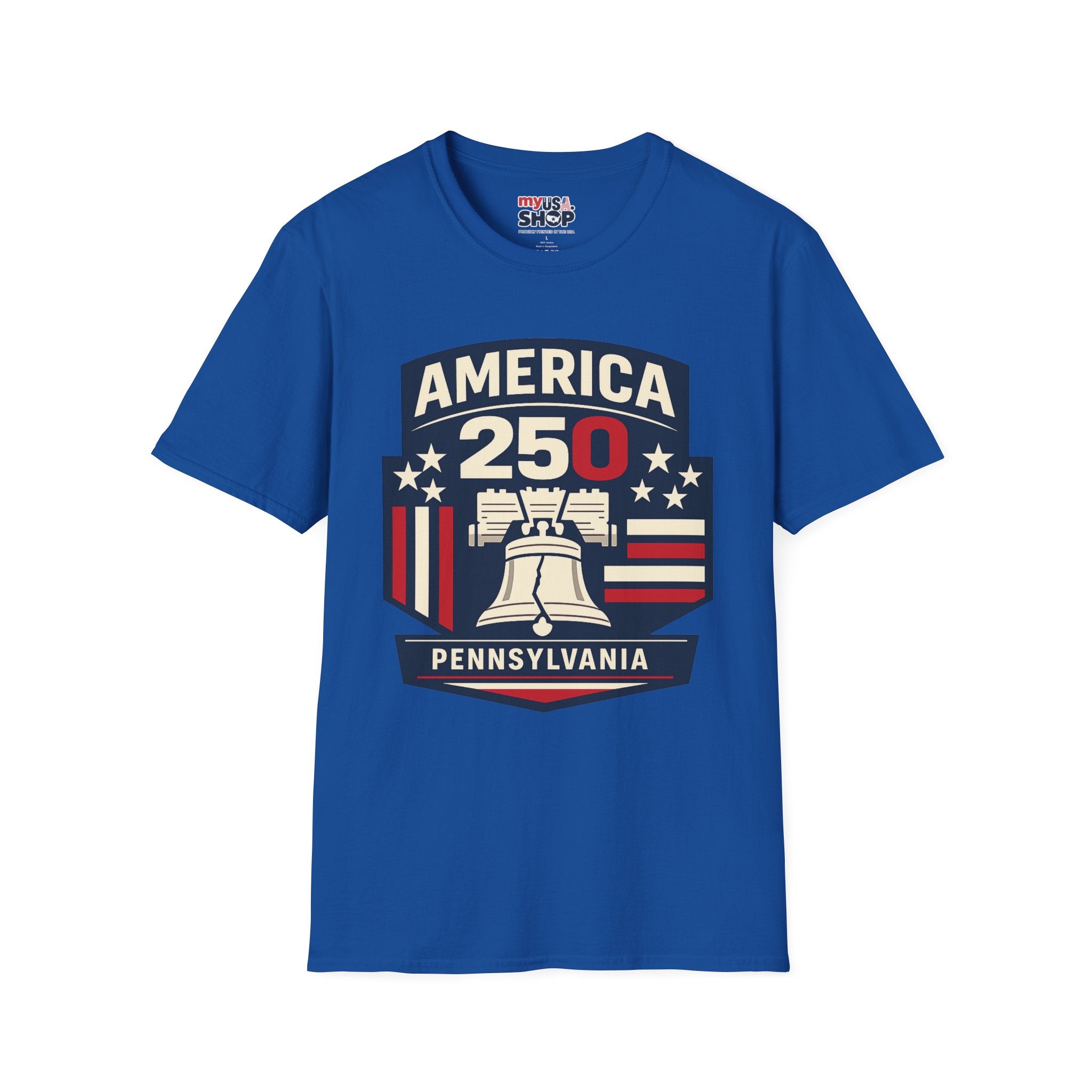 Pennsylvania America 250 Shirt — Modern Minimal Patriotic Badge Tee