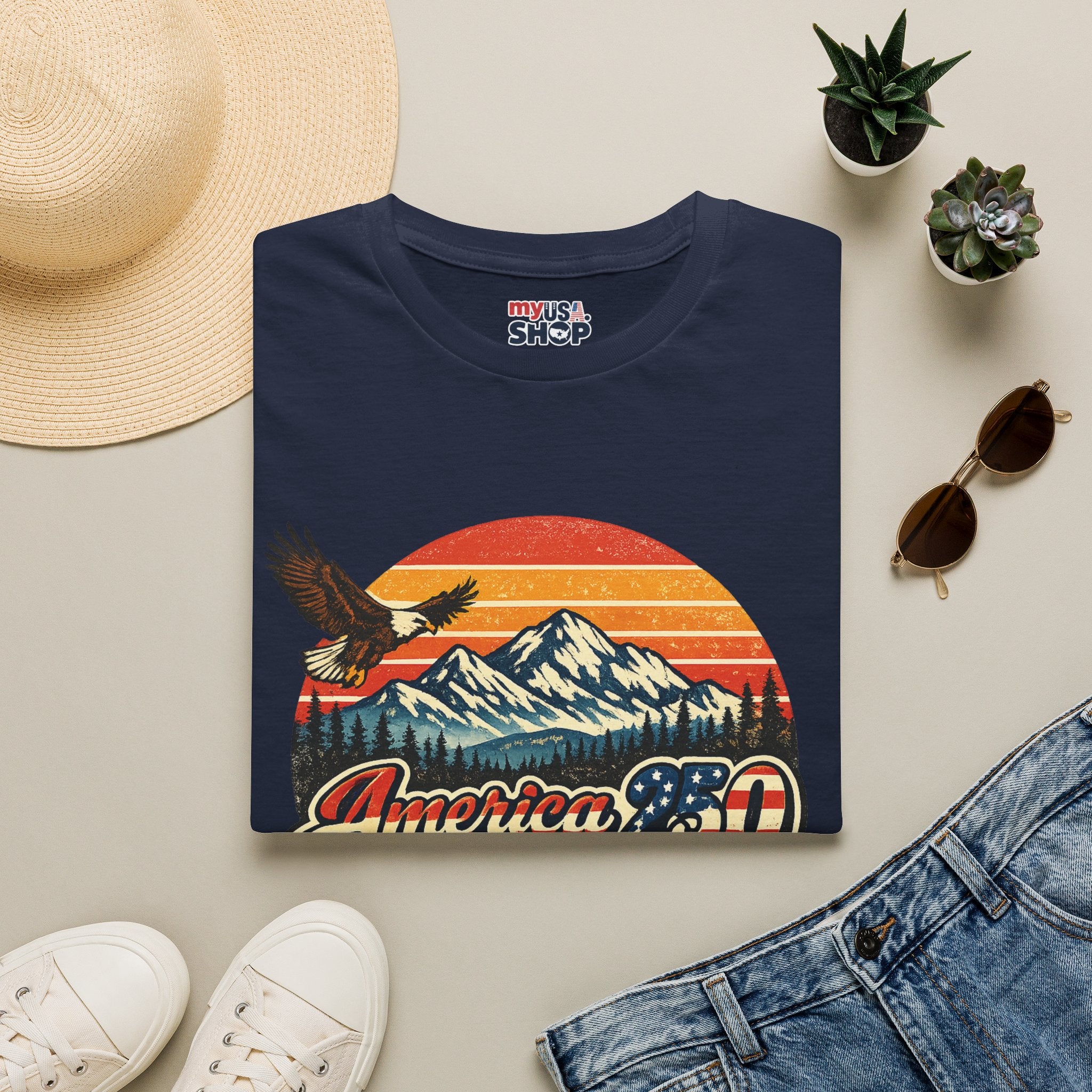 America 250 x Montana Vintage Eagle — America 80s Retro Mountain