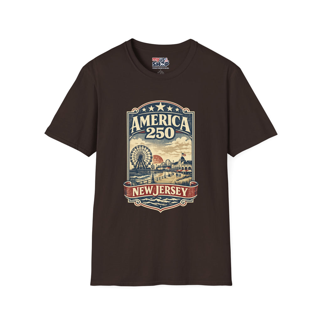 America 250 New Jersey Vintage Patriotic Graphic
