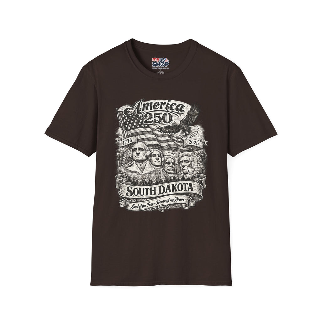 America 250 South Dakota T-Shirt — Mount Rushmore Patriotic Anniversary Graphic Tee