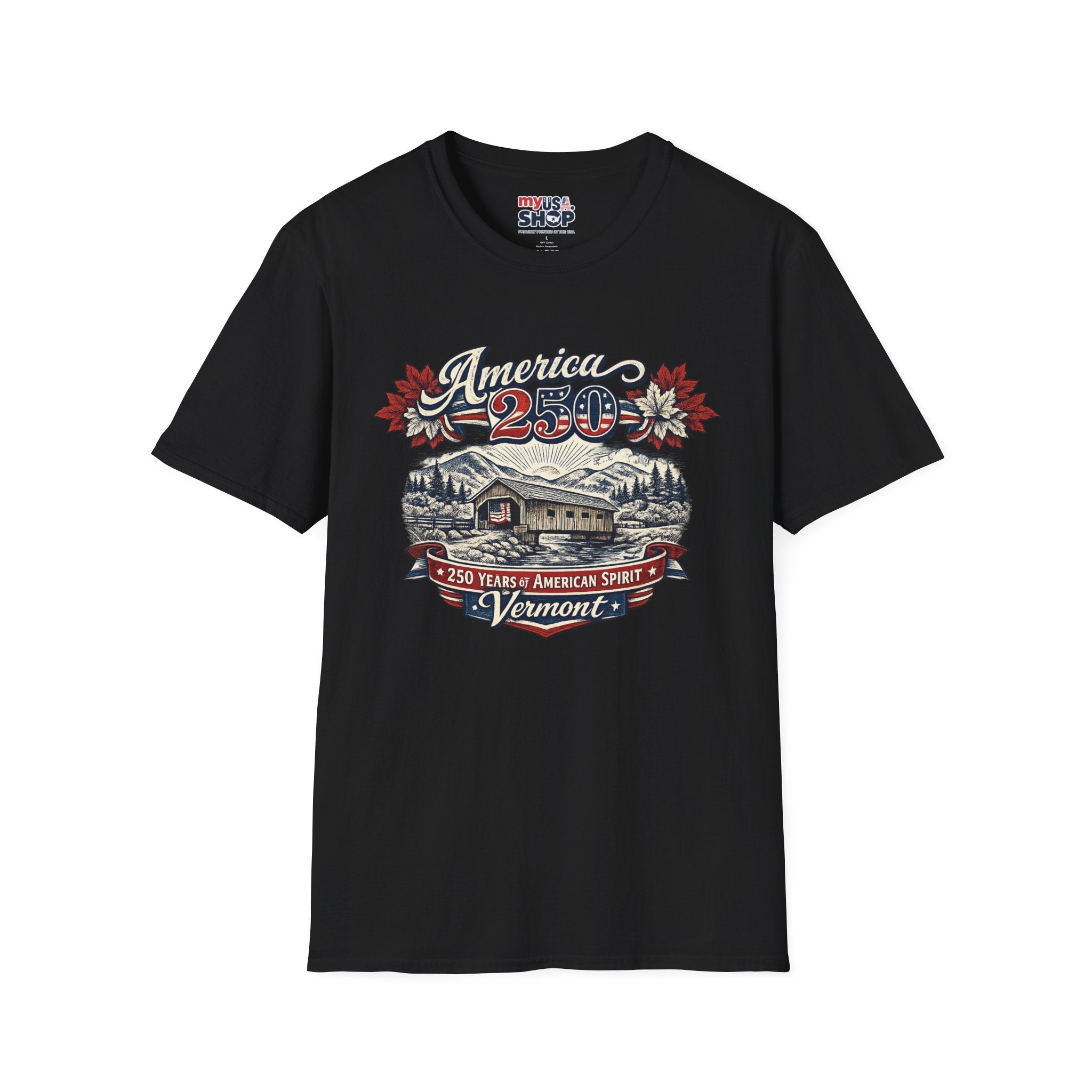 America 250 – Vermont 250 Years of American Spirit Vintage Tee Design