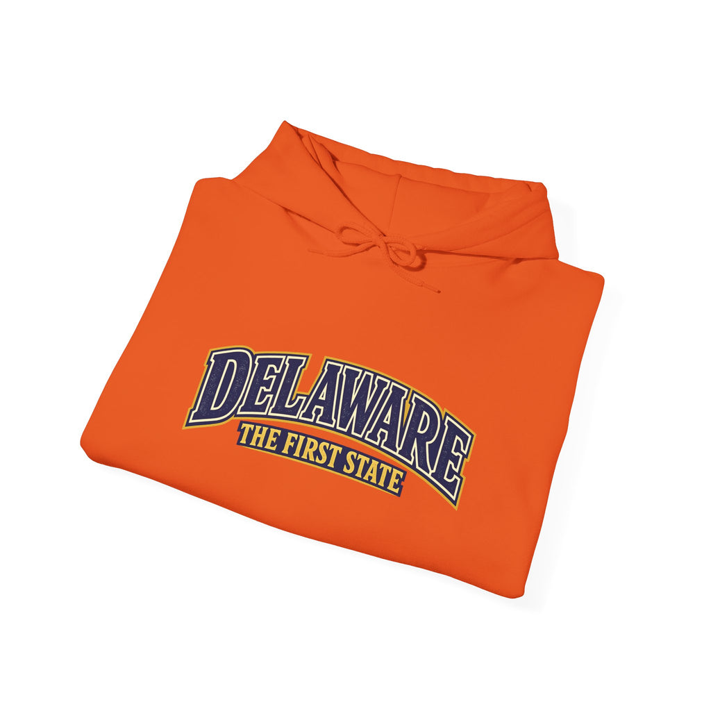 Delaware The First State Heavy Blend Hooded Sweatshirt