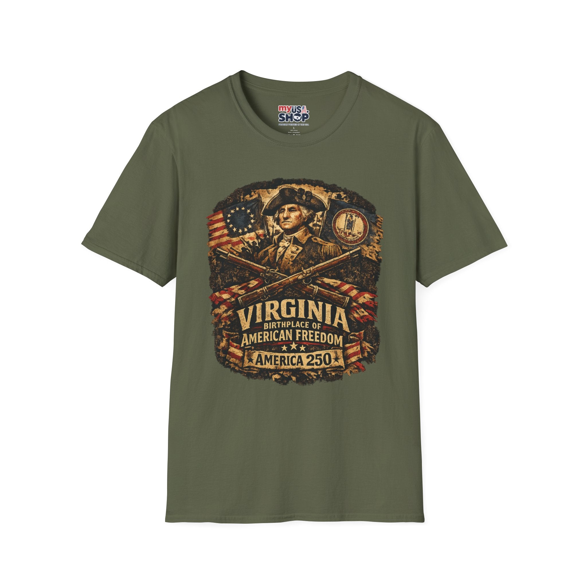America 250 Virginia- American Freedom Tee Design