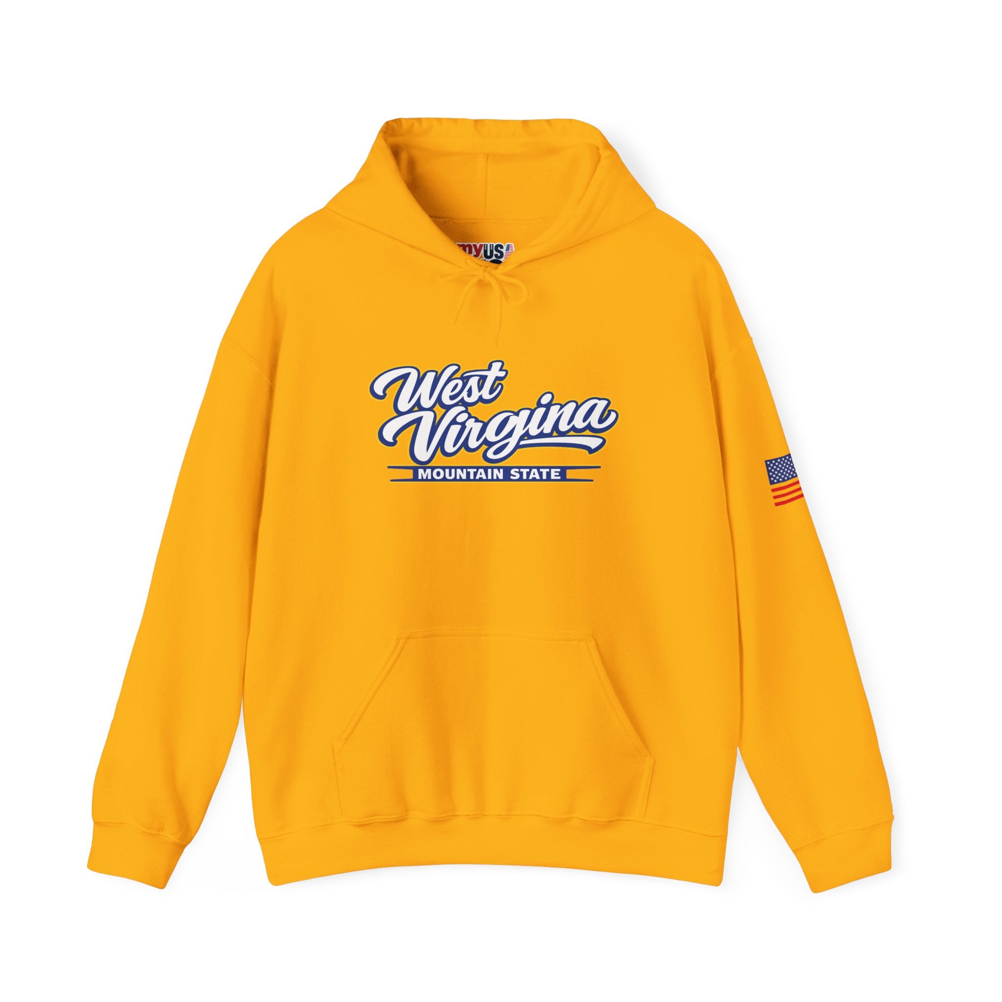 West Virginia Mountain State Heavy Blend Hooded Sweatshirt