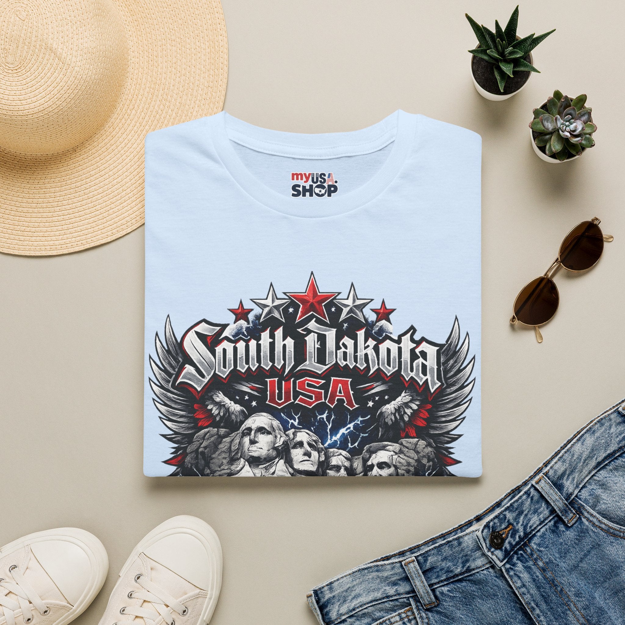 America 250 South Dakota Shirt — Freedom Anniversary Patriotic Graphic Tee